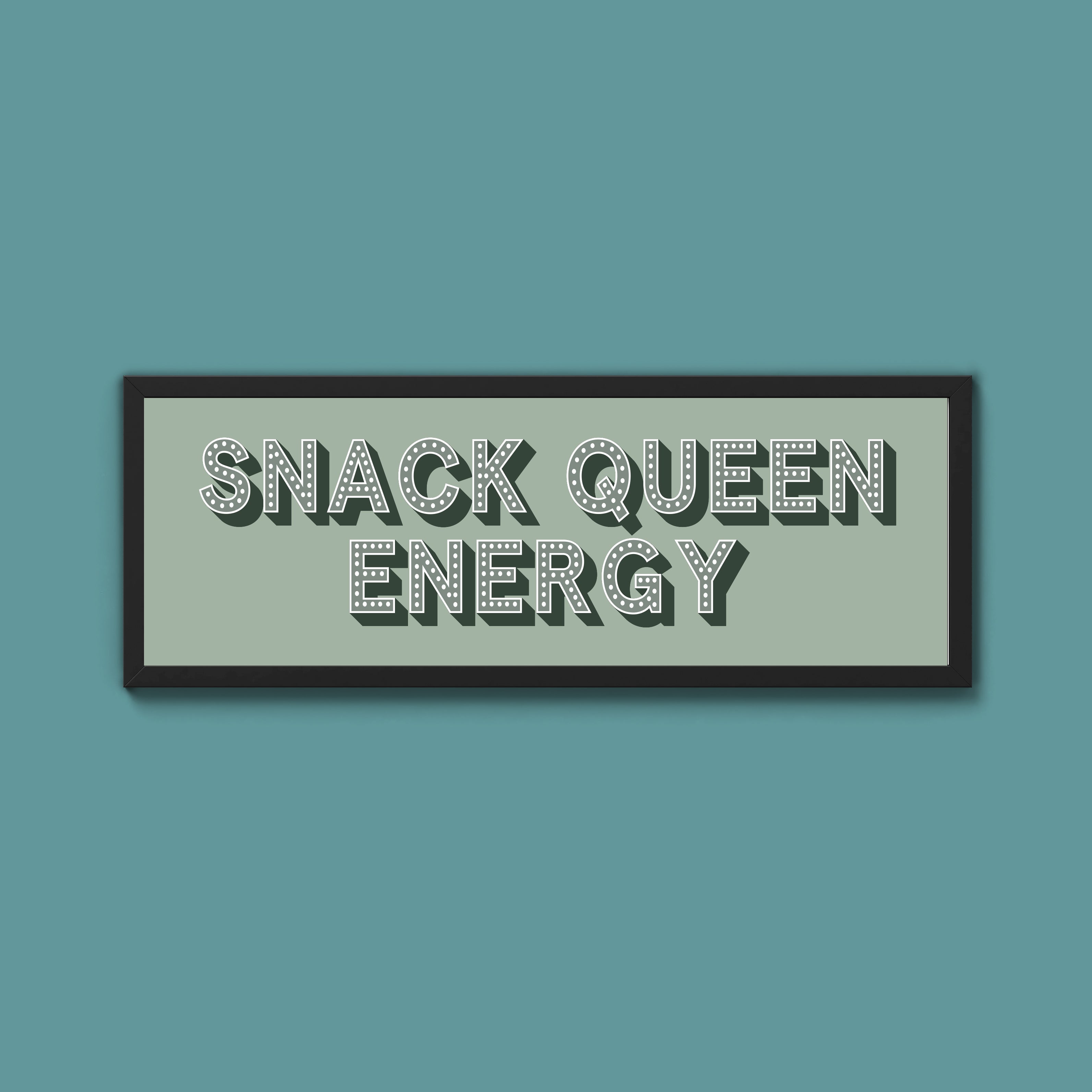Snack Queen Energy Framed Print (New Style)