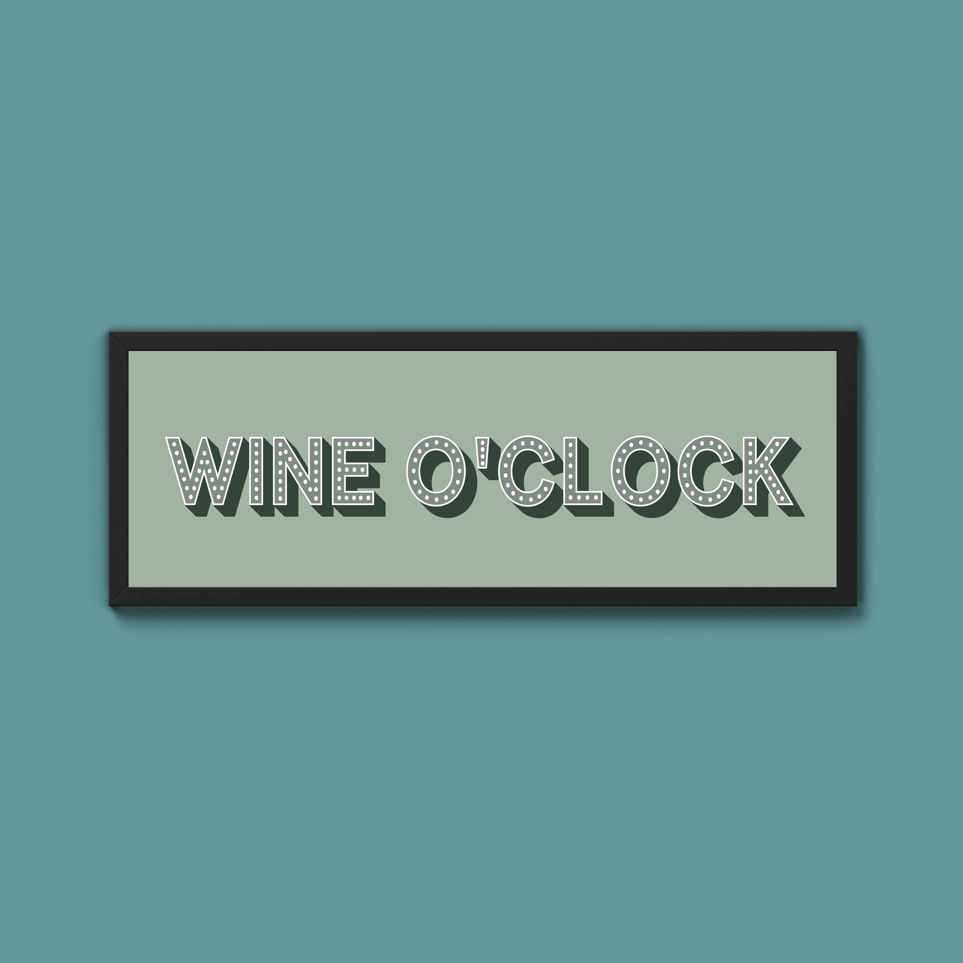 Wine O'Clock Framed Print (New Style)