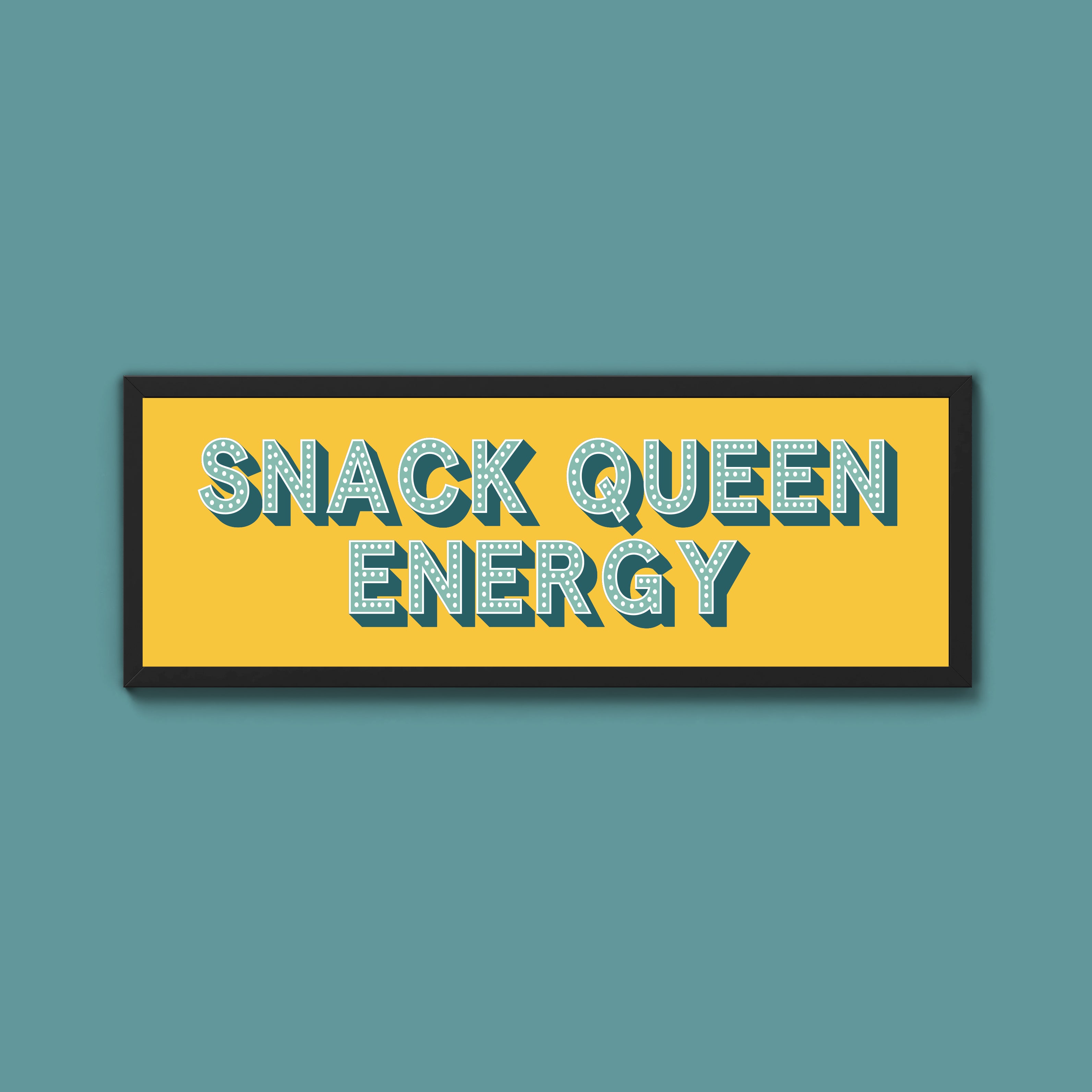 Snack Queen Energy Framed Print (New Style)