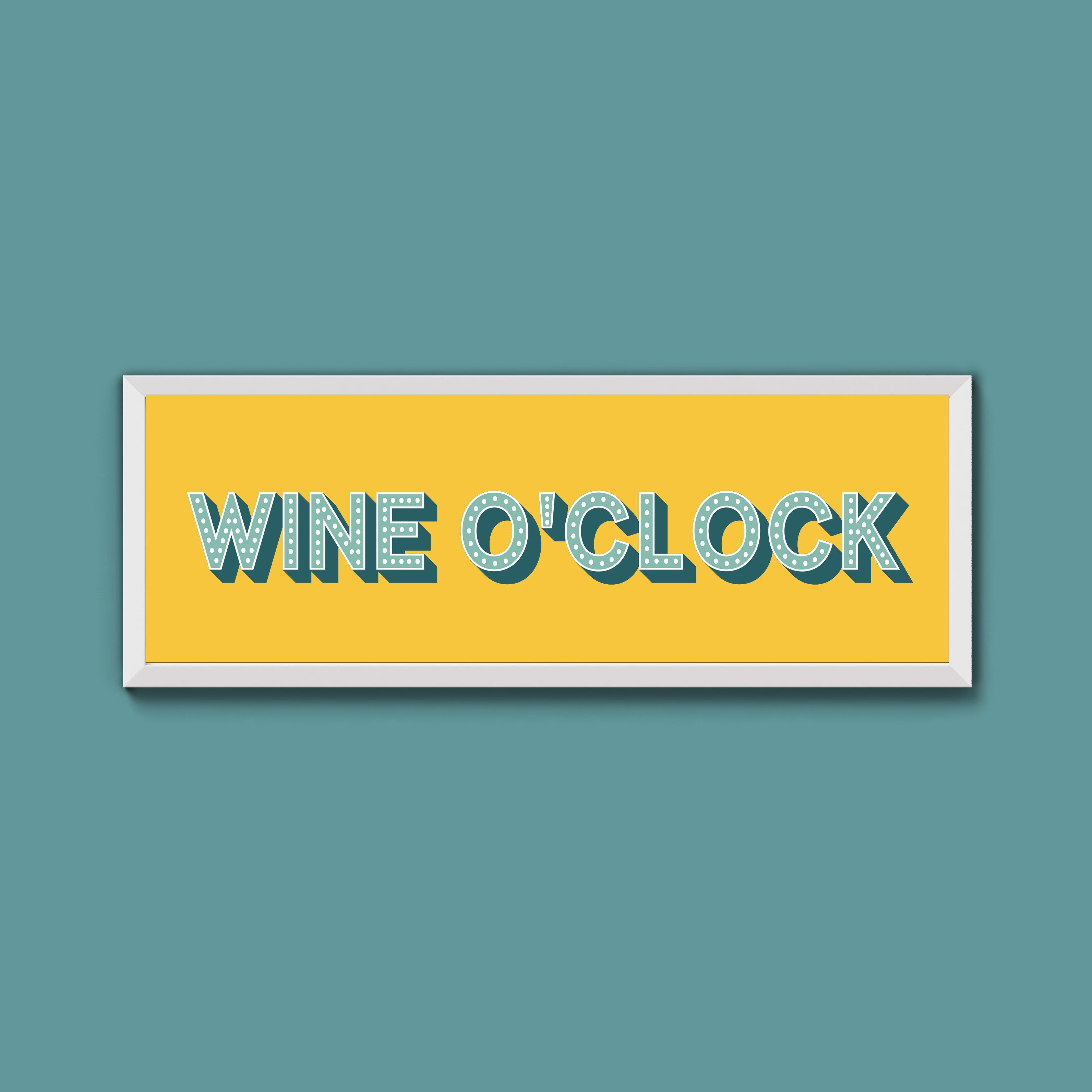 Wine O'Clock Framed Print (New Style)