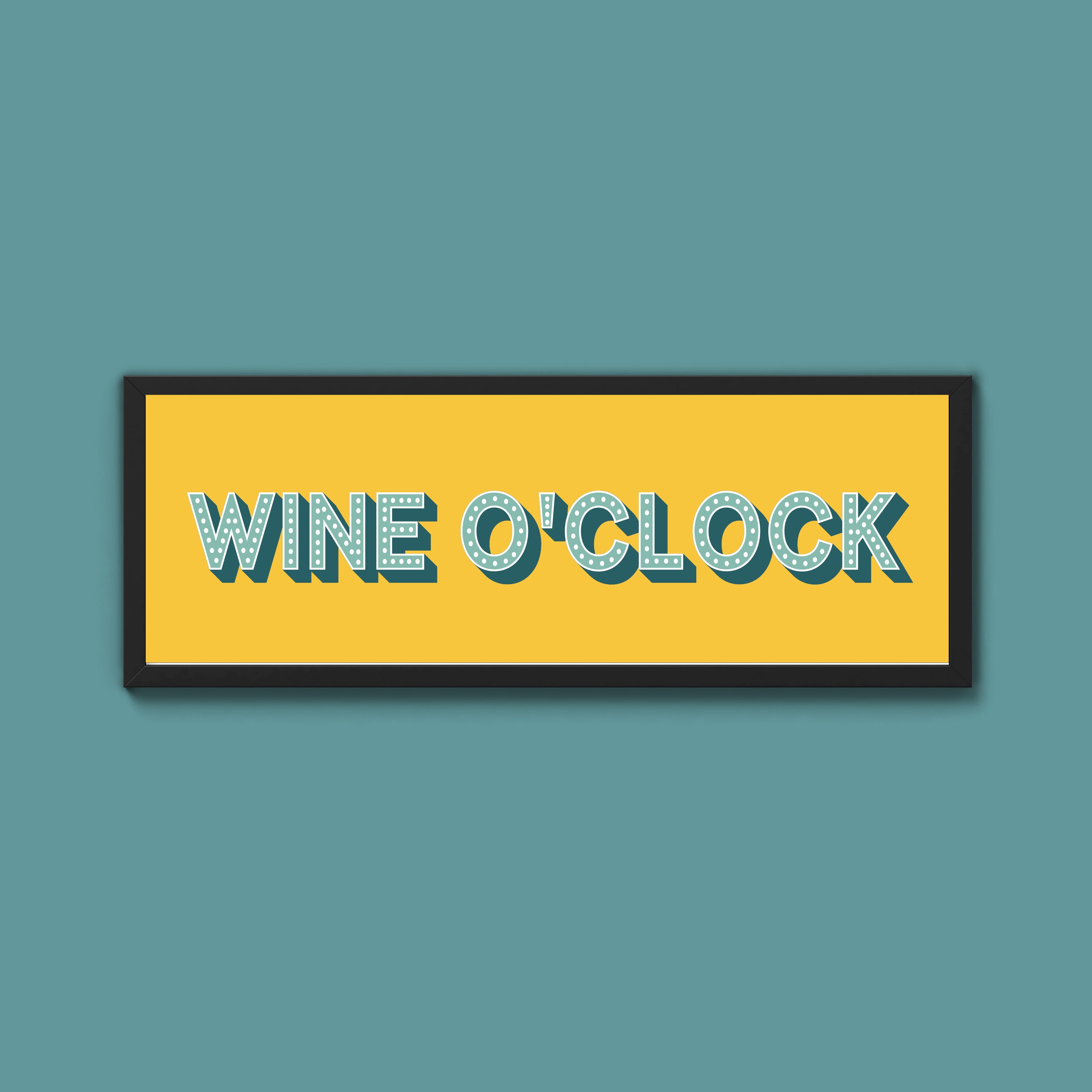 Wine O'Clock Framed Print (New Style)