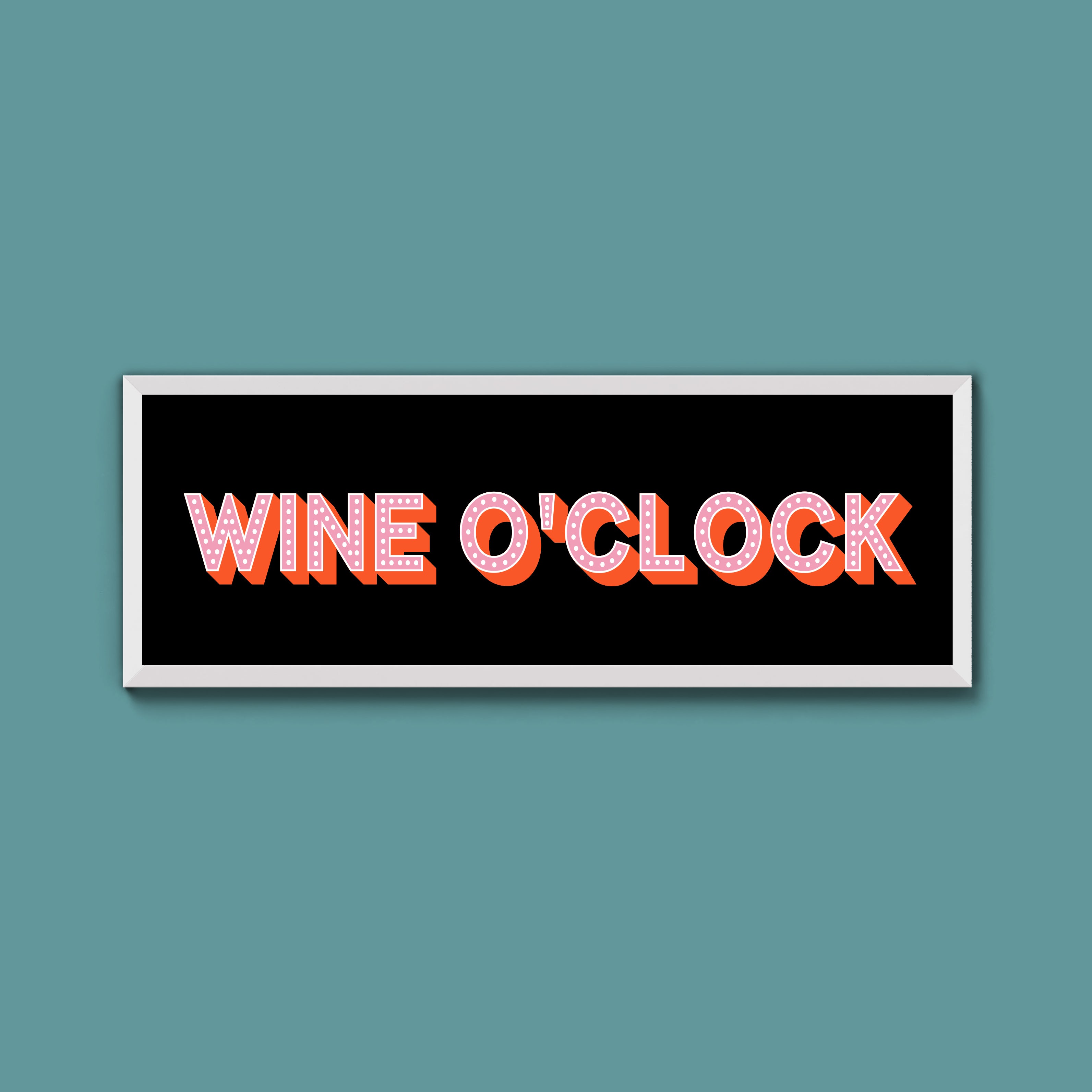Wine O'Clock Framed Print (New Style)