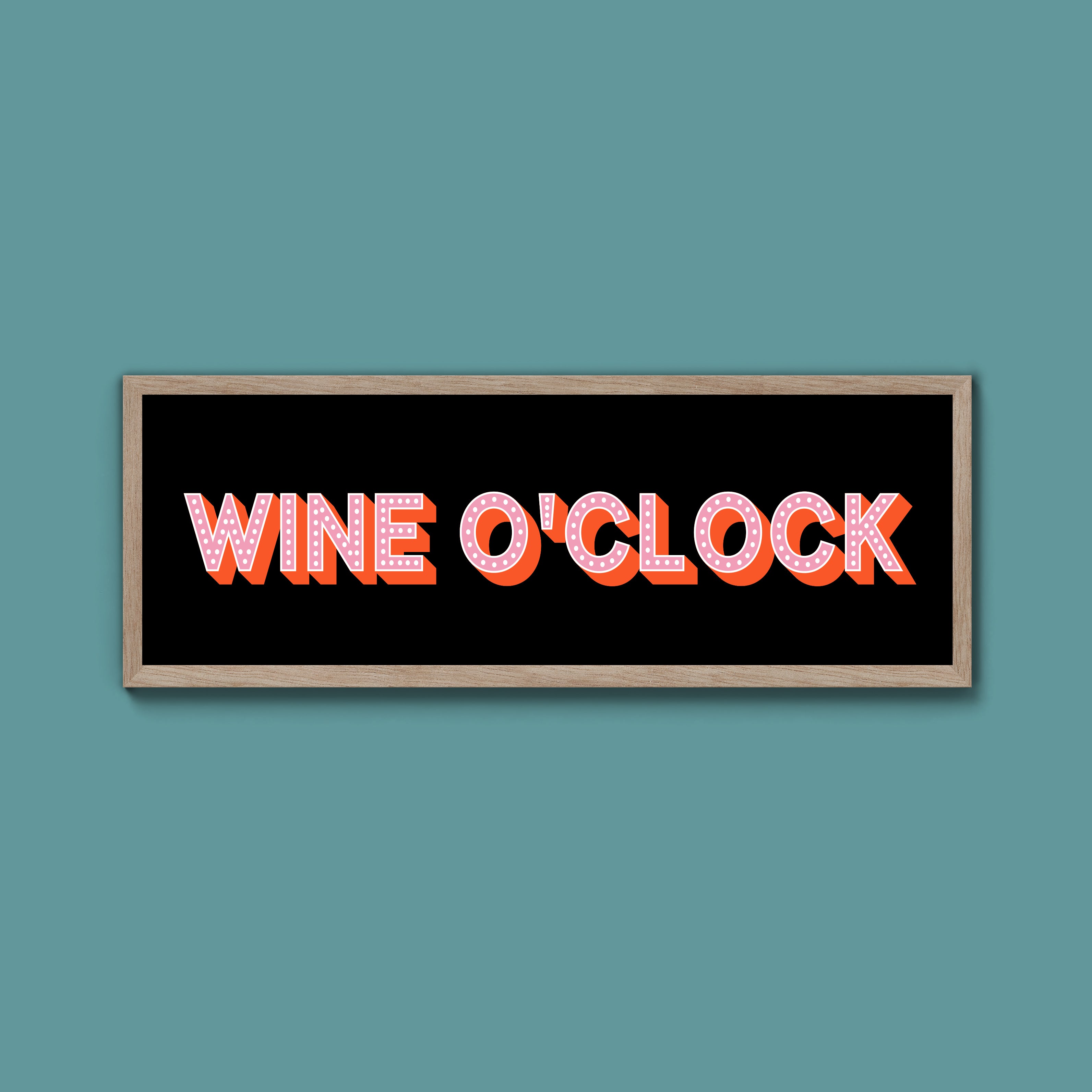 Wine O'Clock Framed Print (New Style)