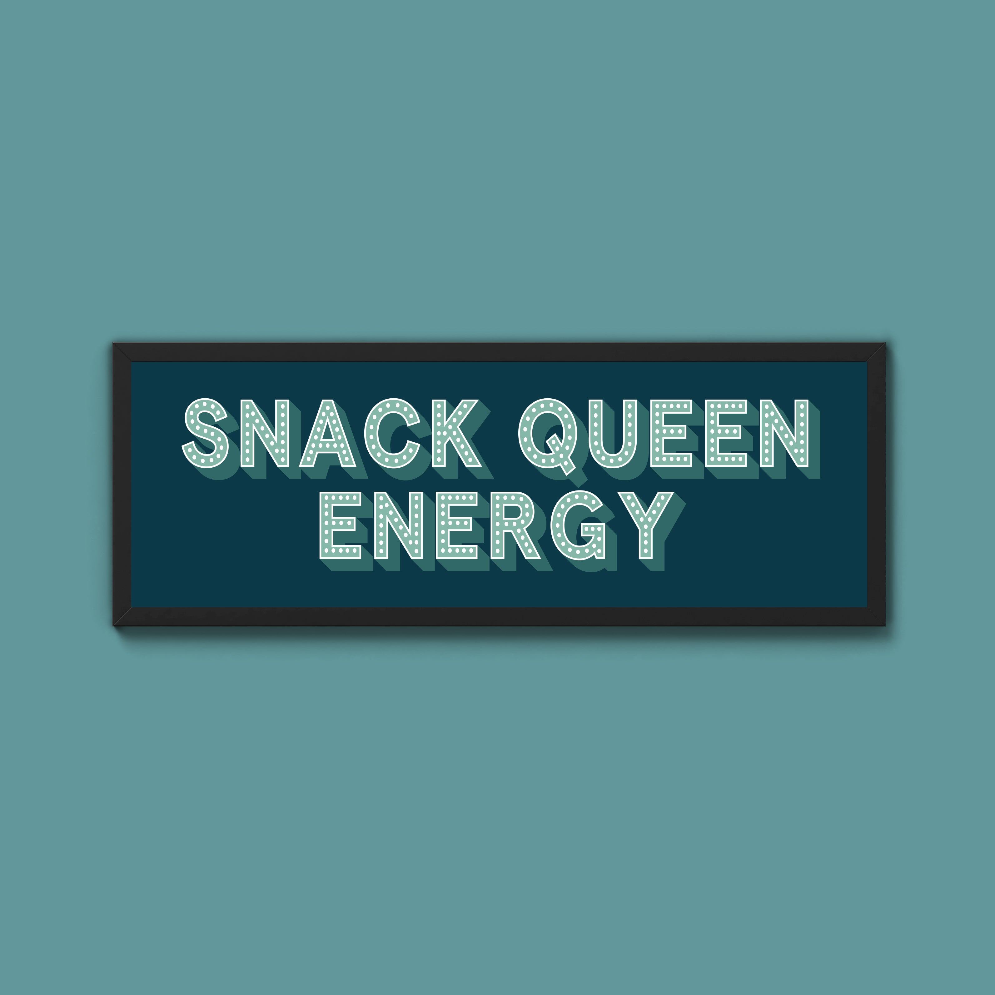 Snack Queen Energy Framed Print (New Style)