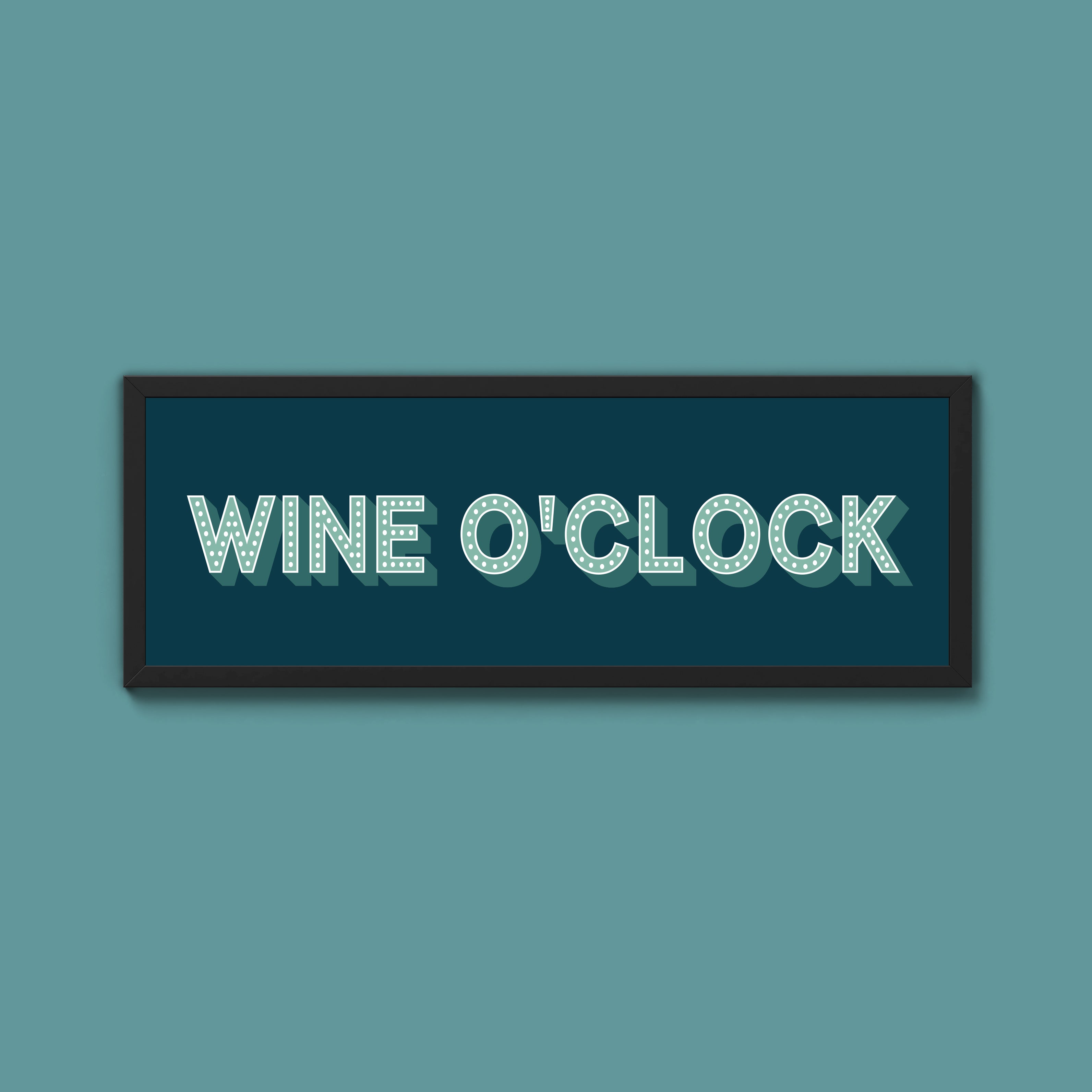 Wine O'Clock Framed Print (New Style)
