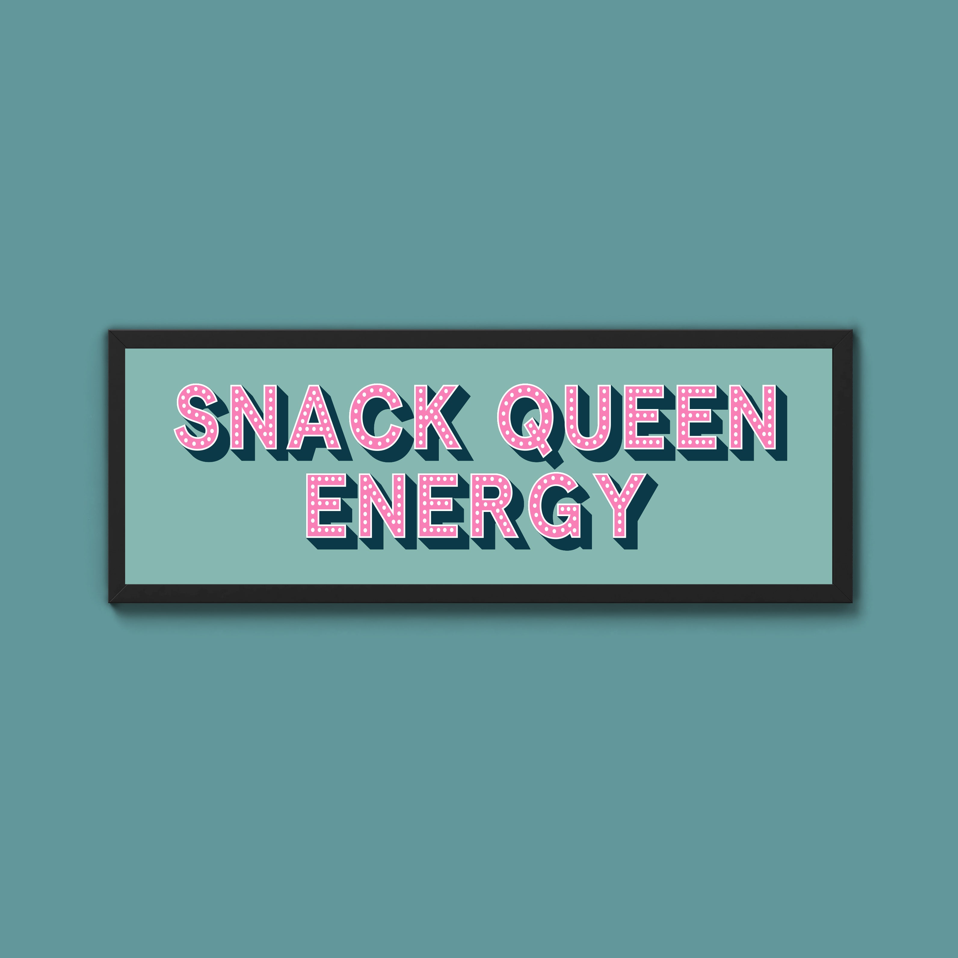 Snack Queen Energy Framed Print (New Style)