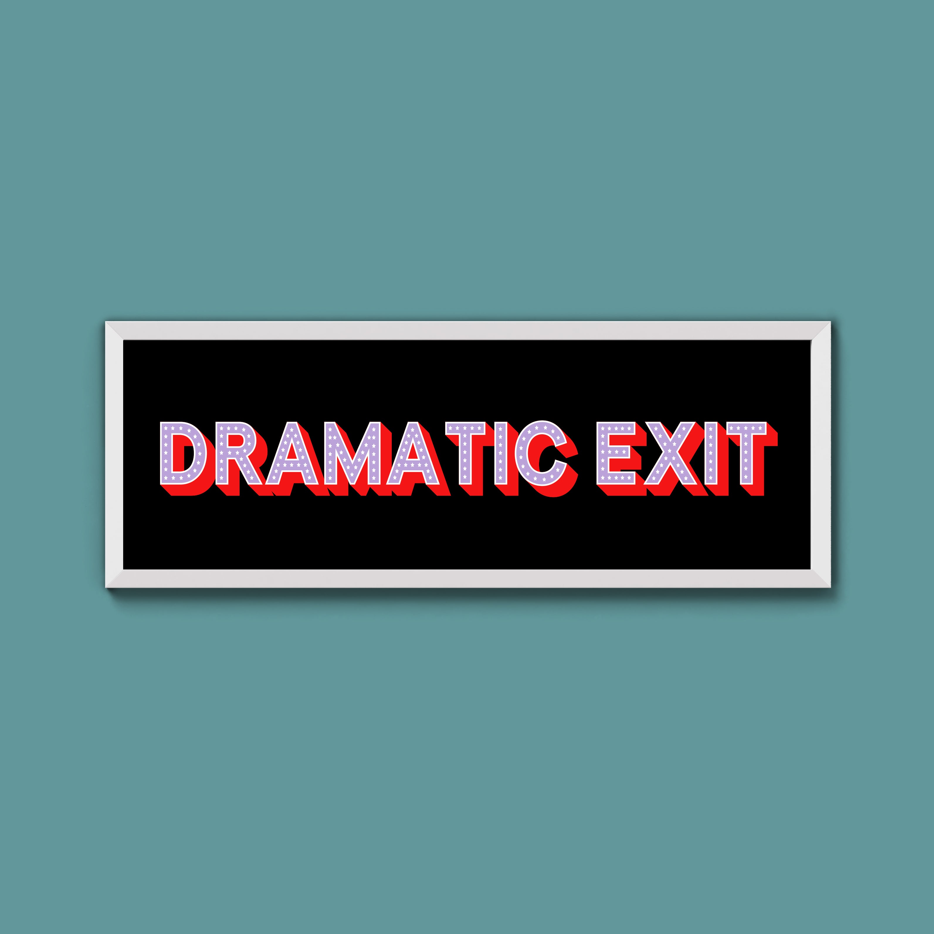 Dramatic Exit Framed Print