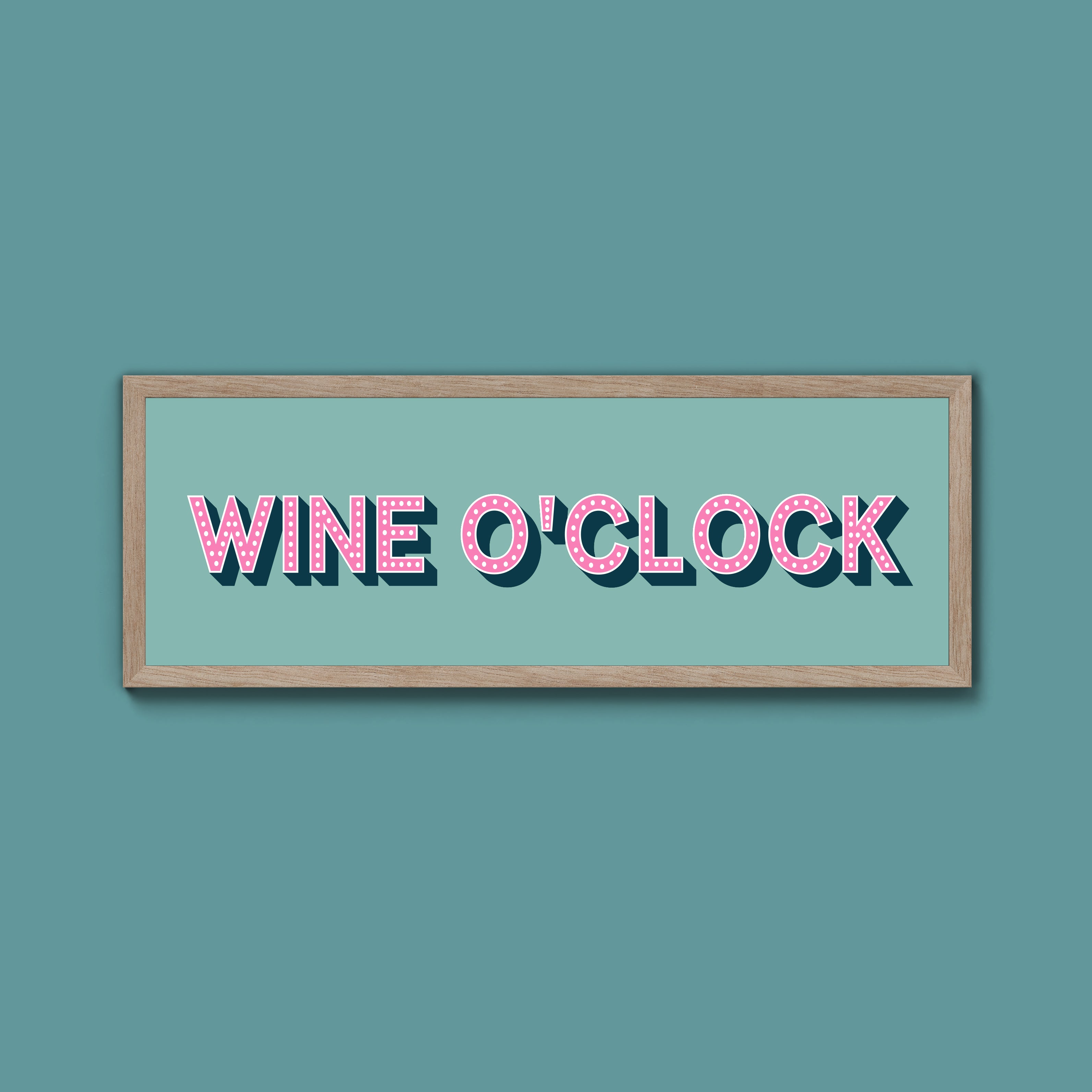 Wine O'Clock Framed Print (New Style)
