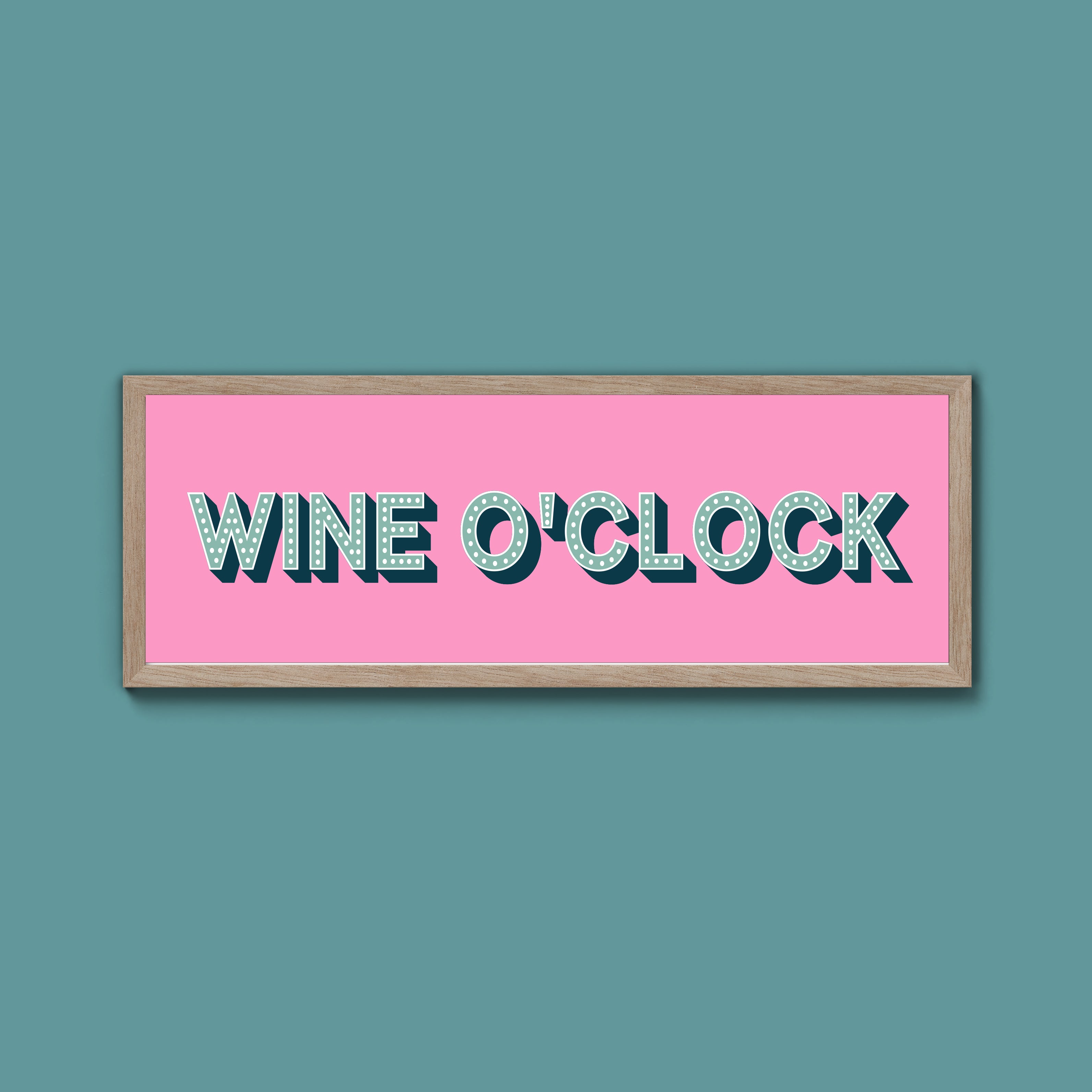 Wine O'Clock Framed Print (New Style)