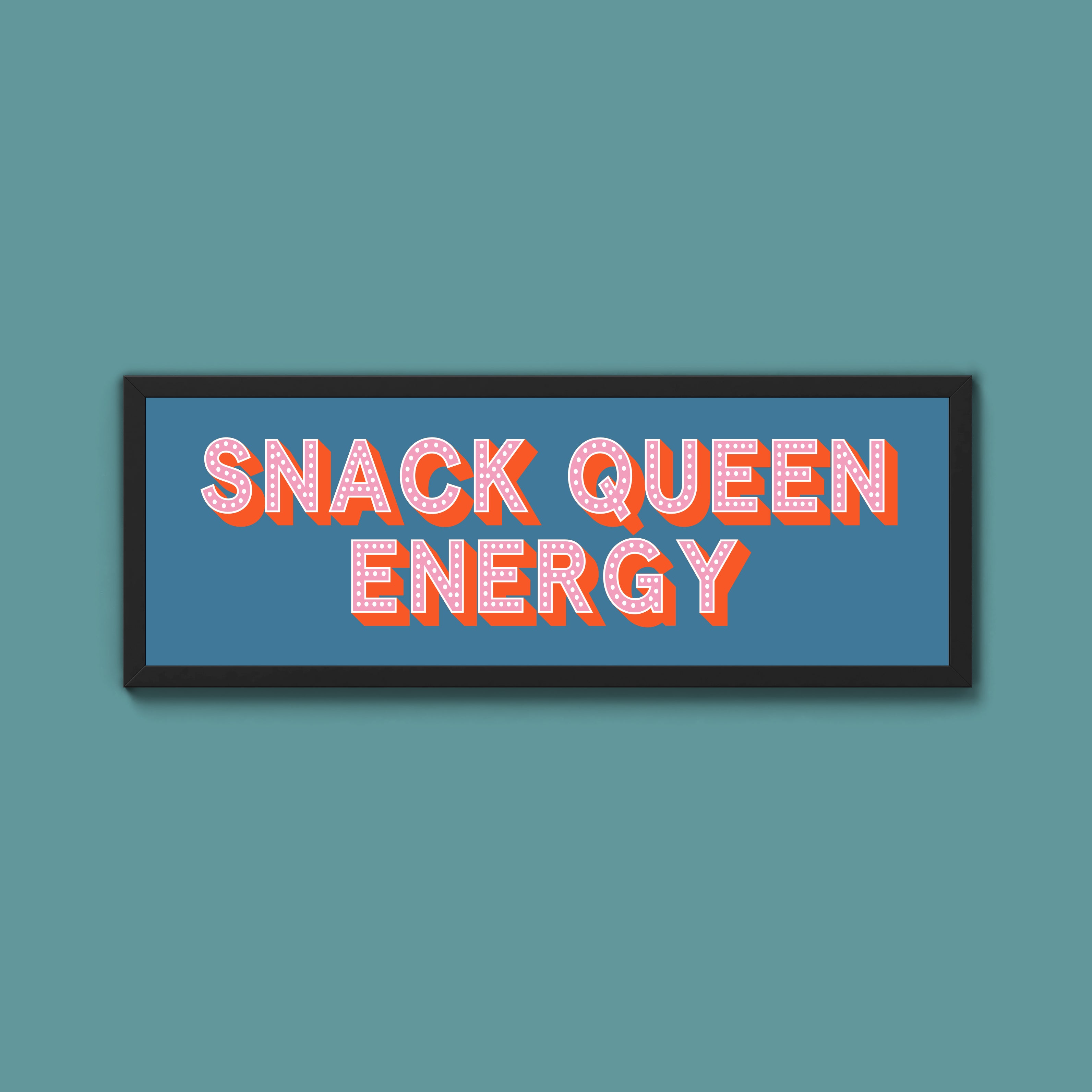 Snack Queen Energy Framed Print (New Style)