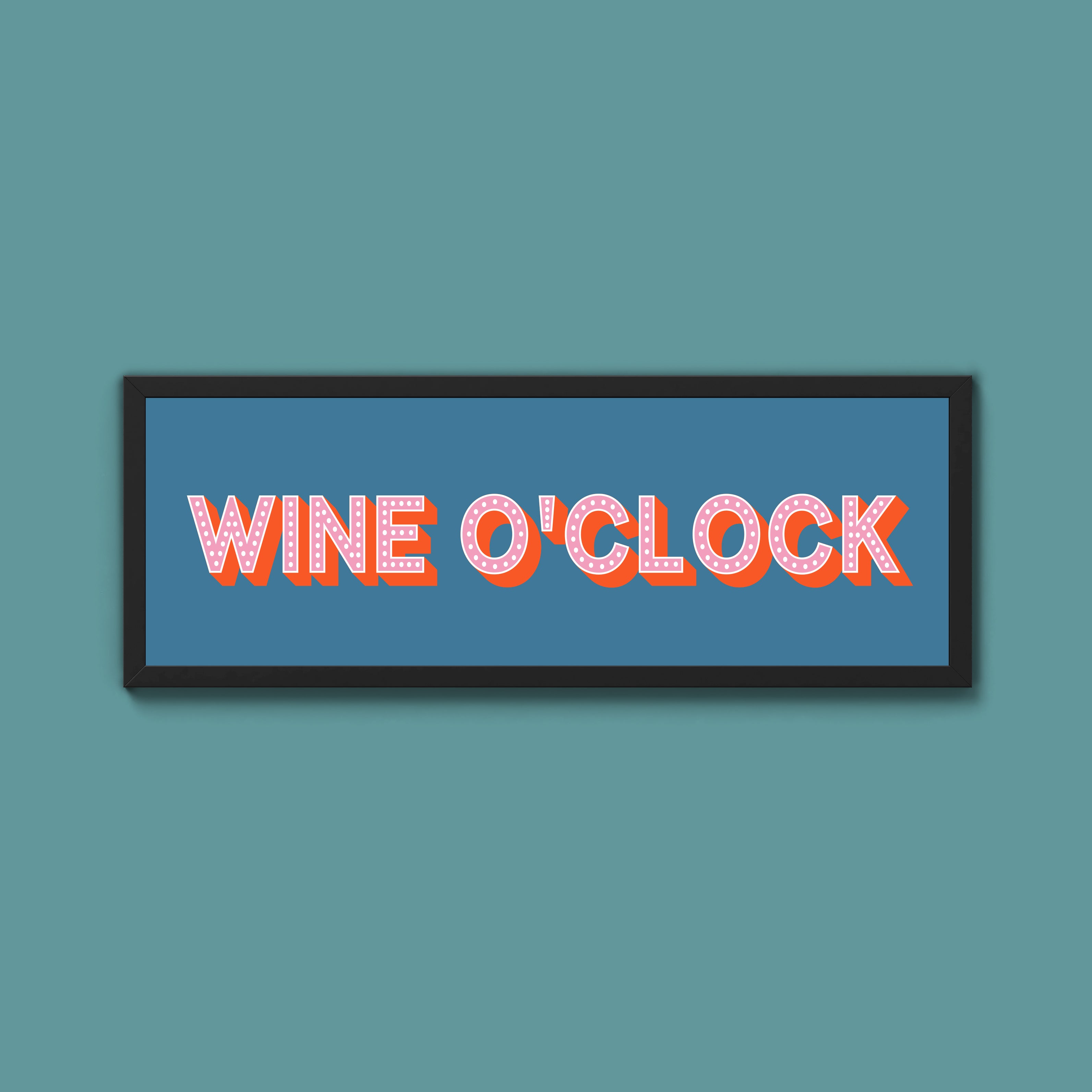 Wine O'Clock Framed Print (New Style)