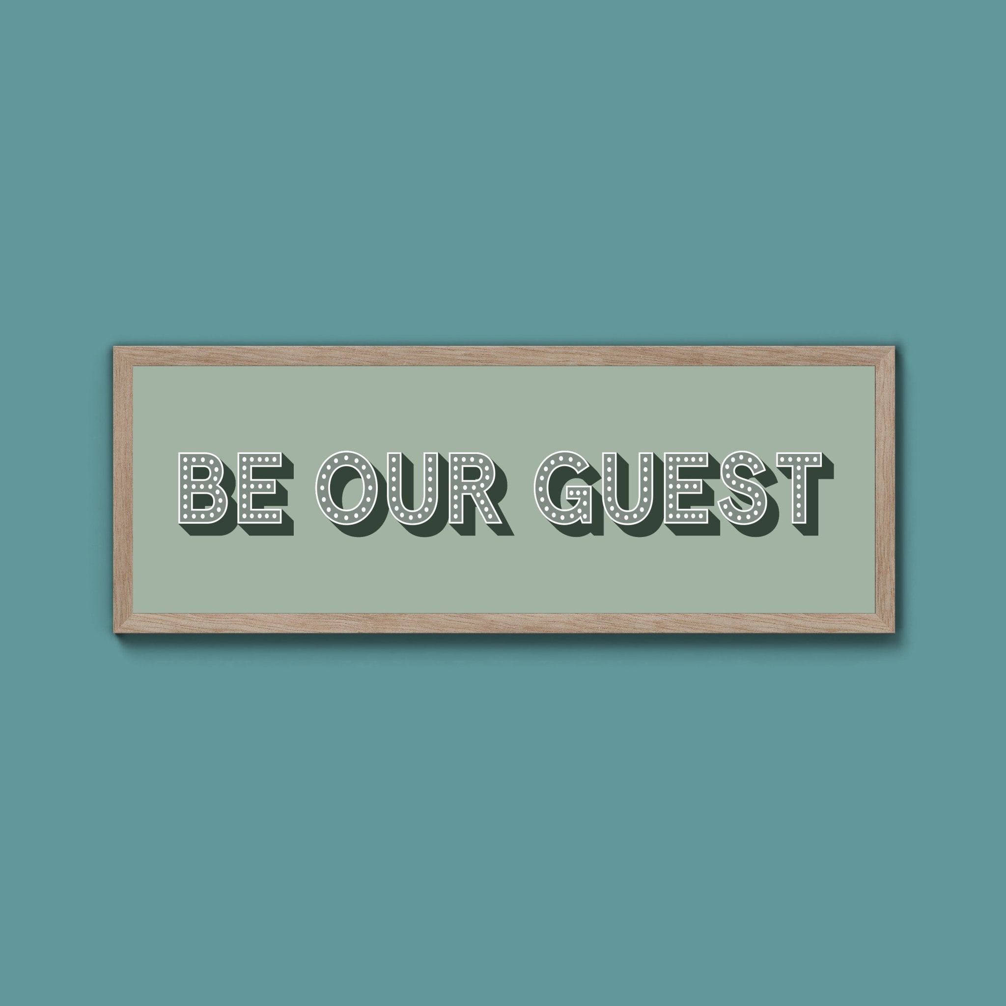 Be Our Guest Framed Print (New Style) - Above The Door