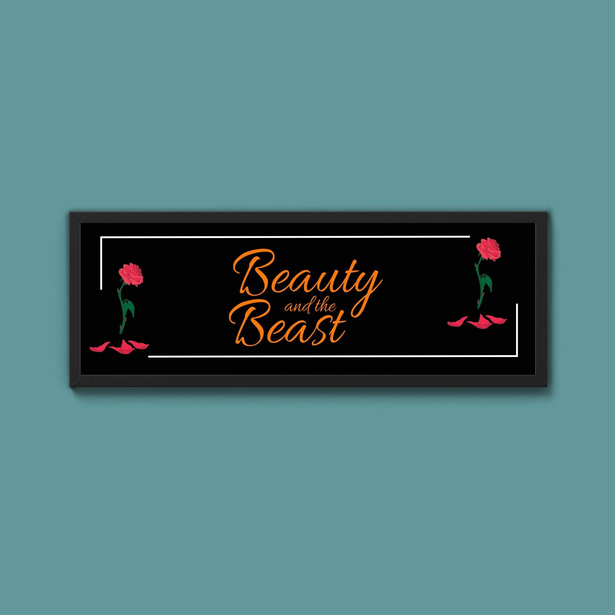 Beauty And The Beast Framed Print (New Style) - Above The Door