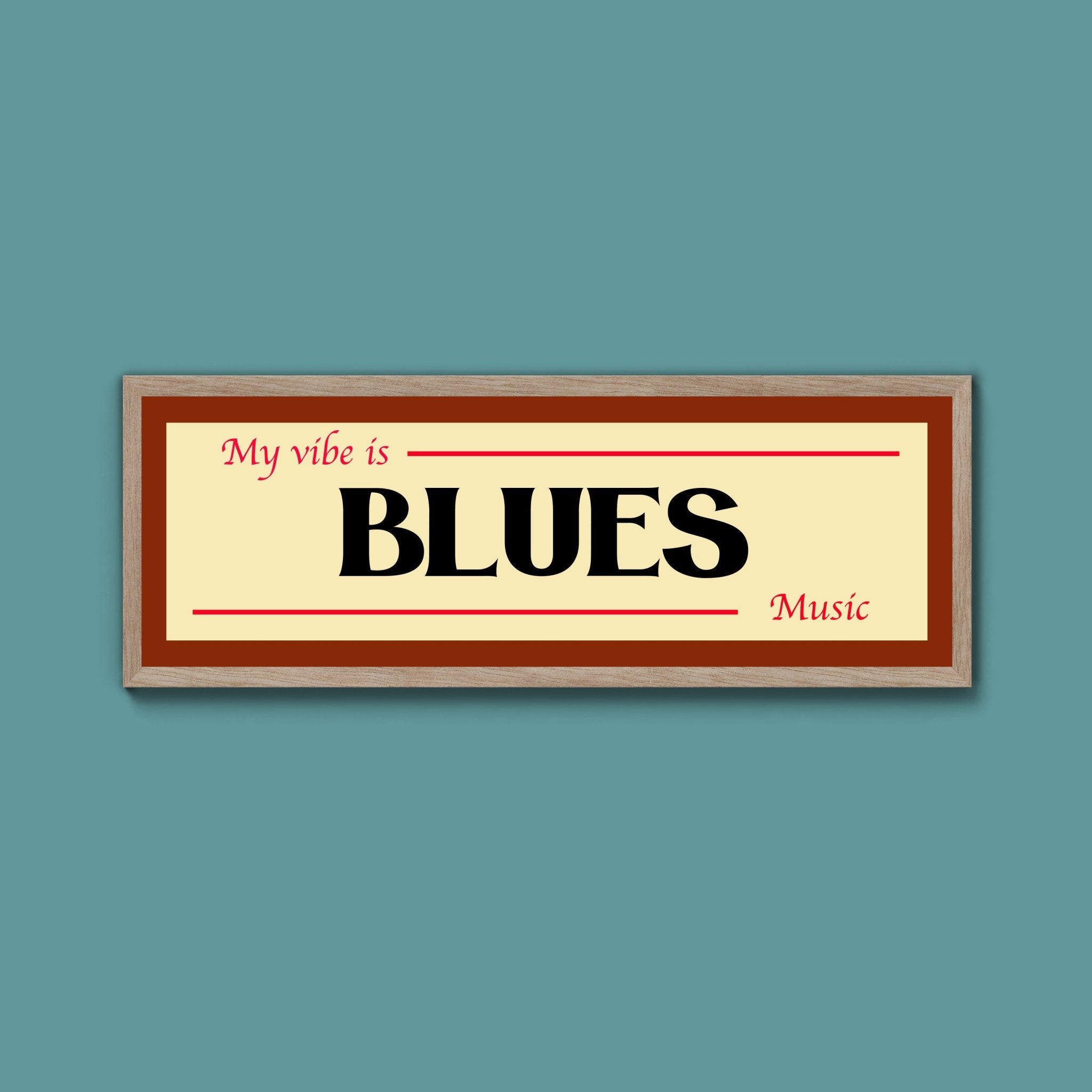 Blues Is My Vibe Framed Print - Above The Door