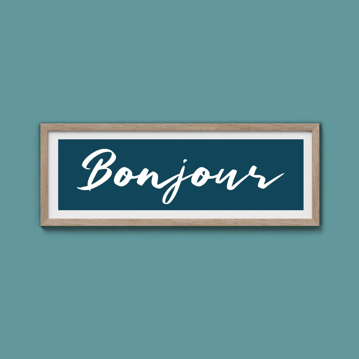 Bonjour Framed Print - Above The Door