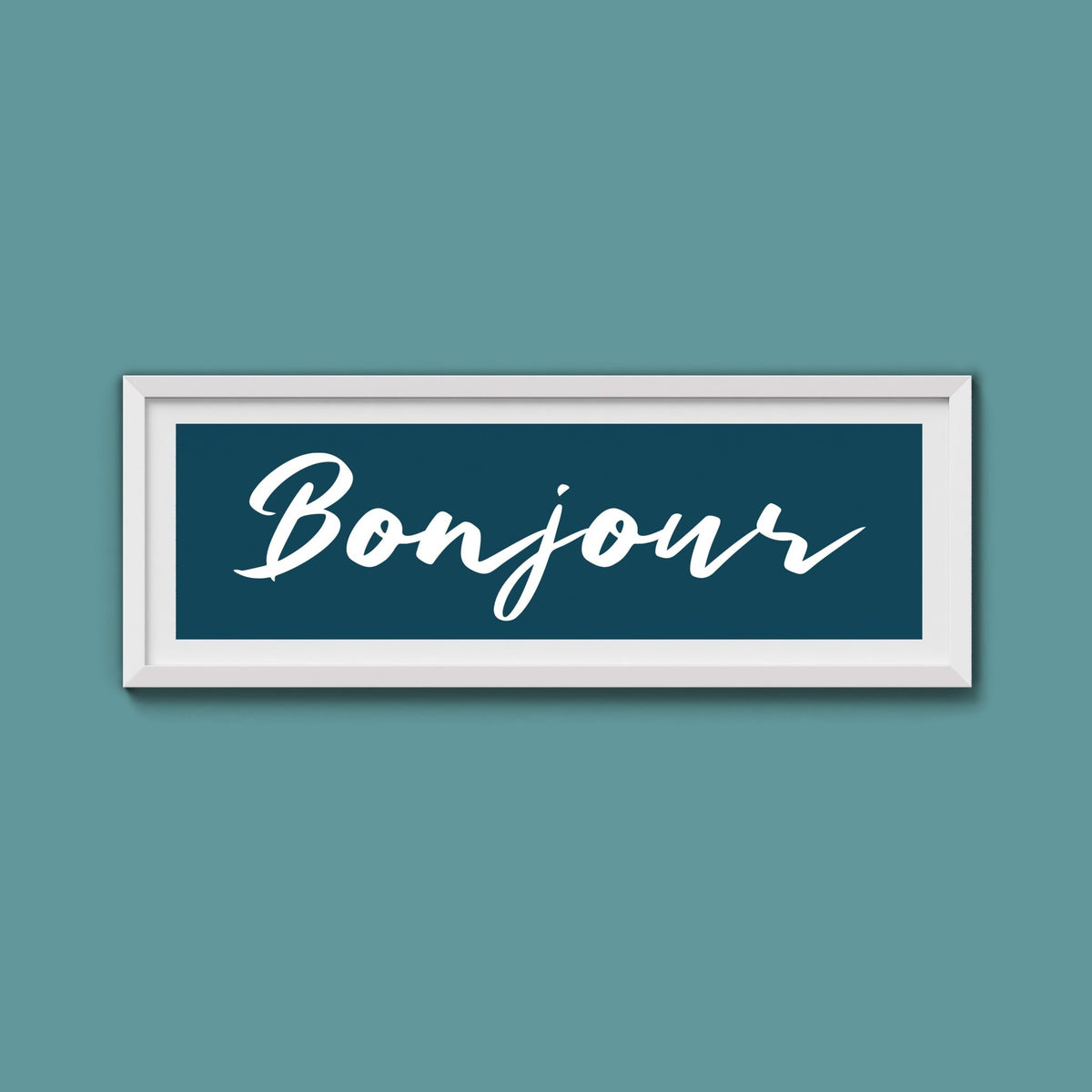 Bonjour Framed Print - Above The Door