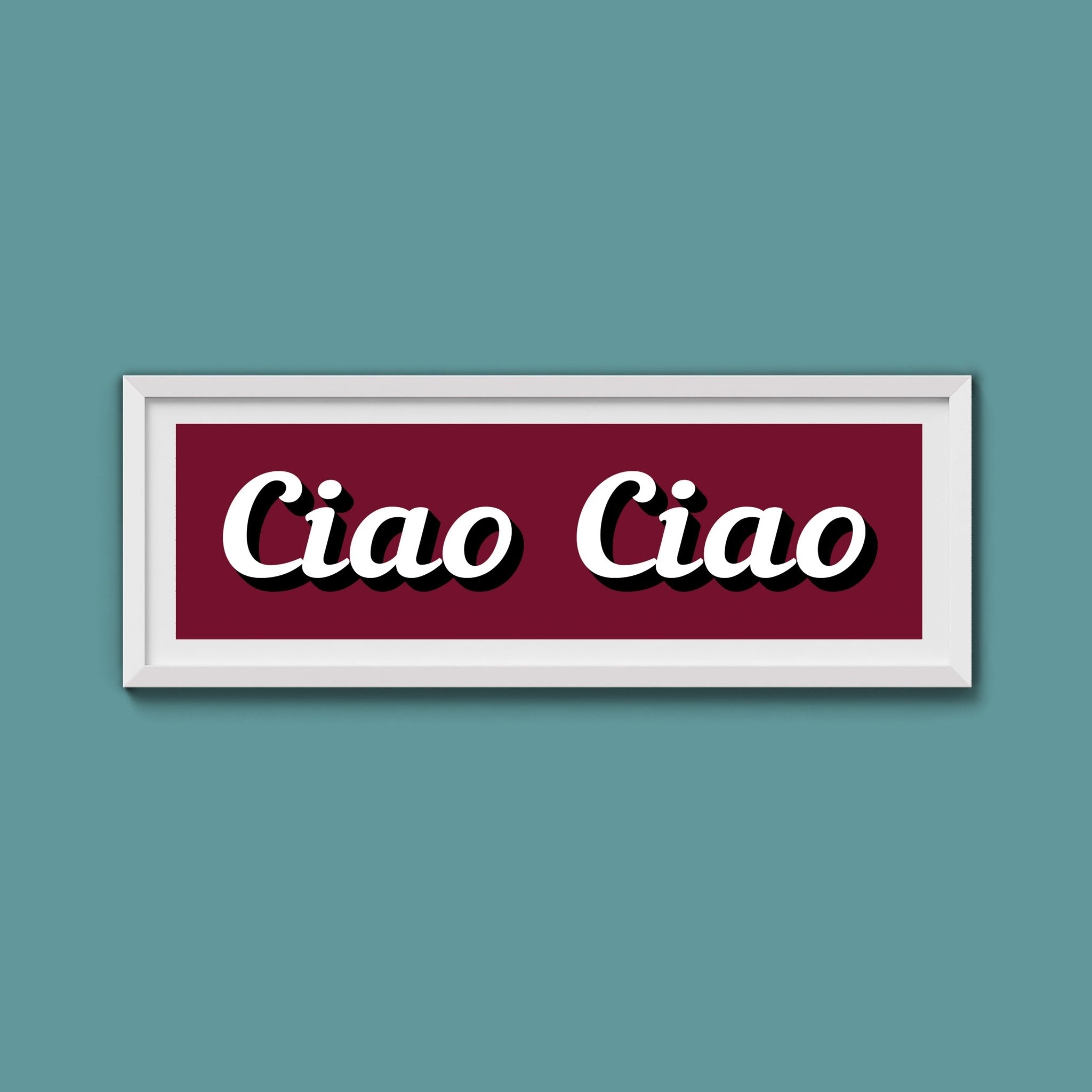 Ciao Ciao Framed Print (New Style) - Above The Door