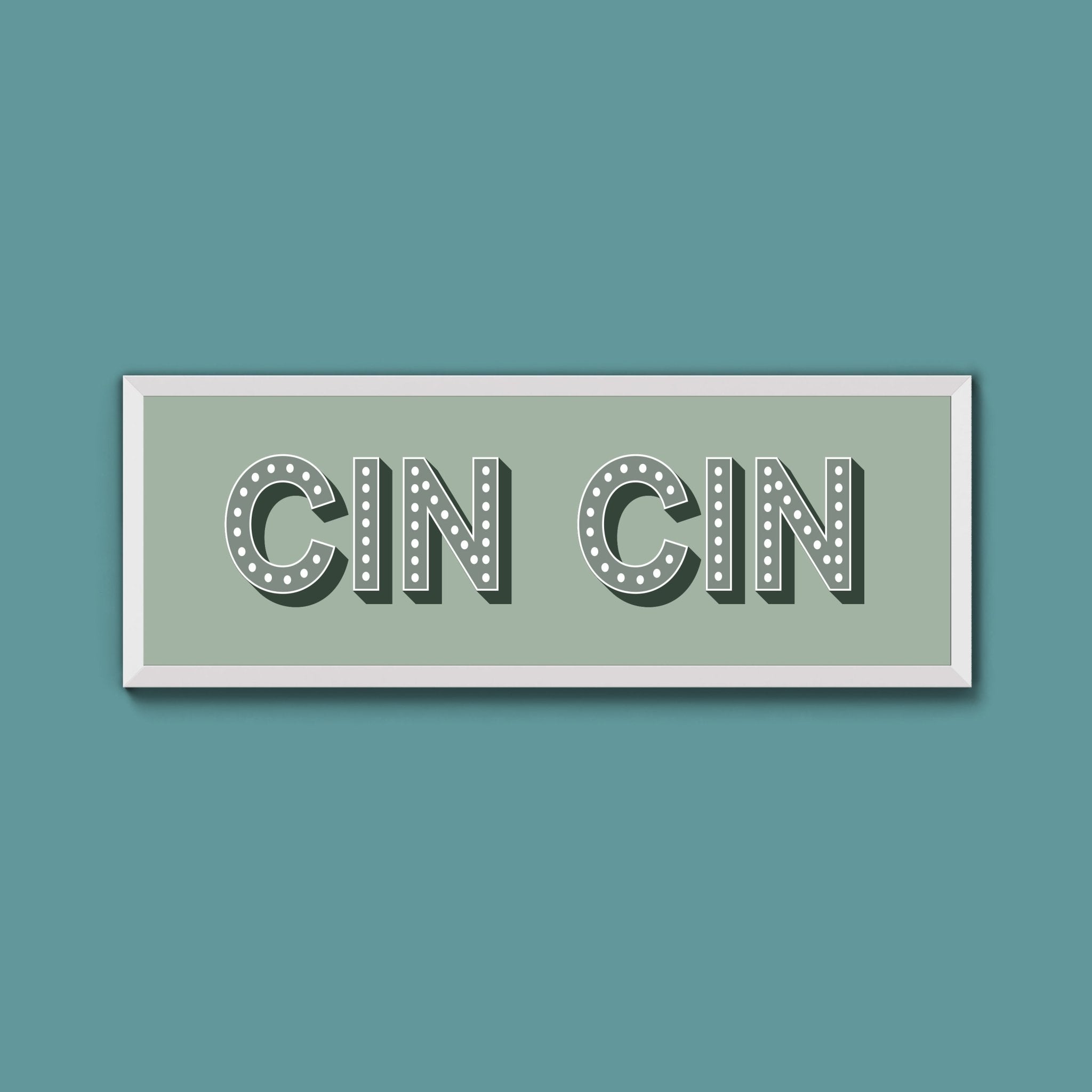 Cin Cin Framed Print (New Style) - Above The Door