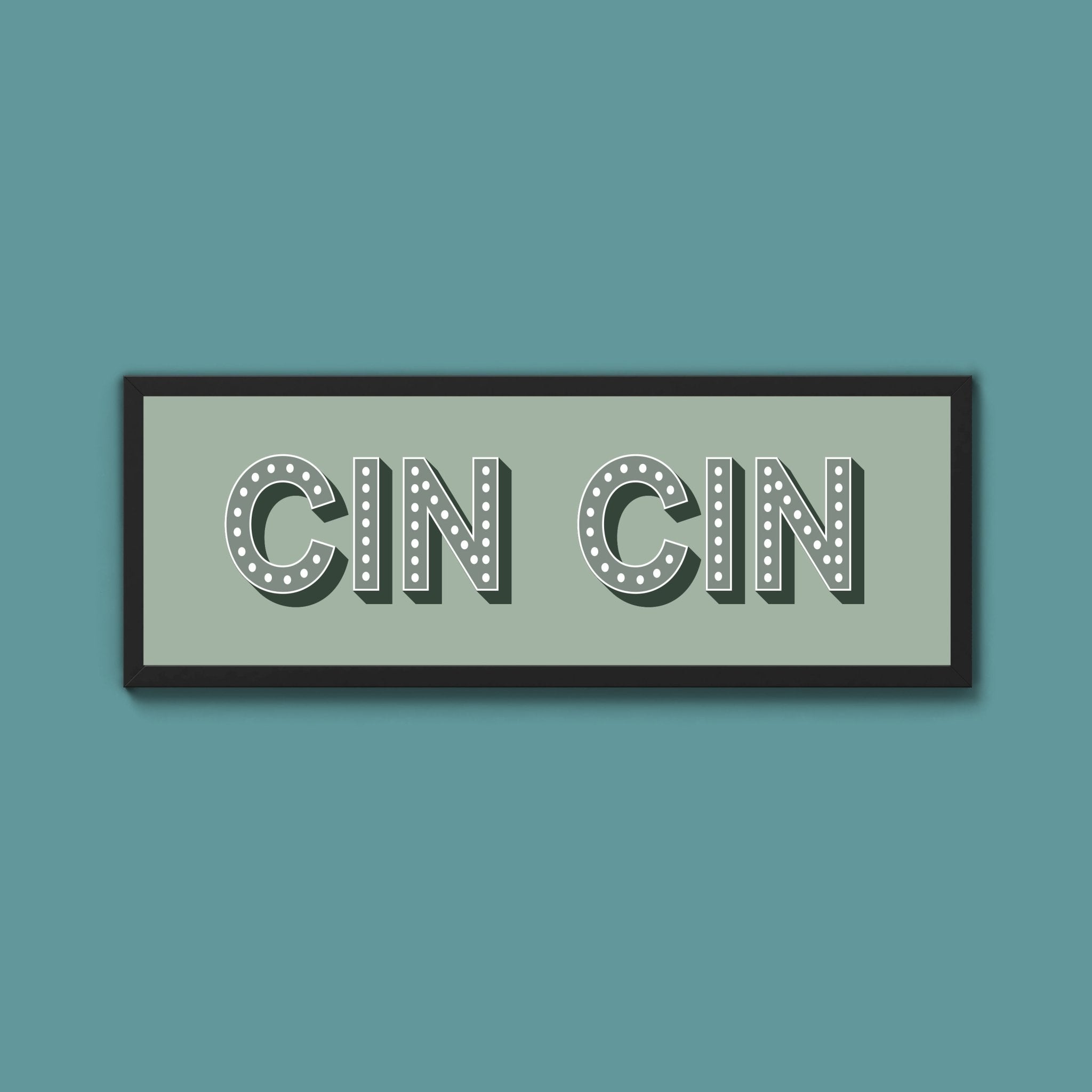 Cin Cin Framed Print (New Style) - Above The Door