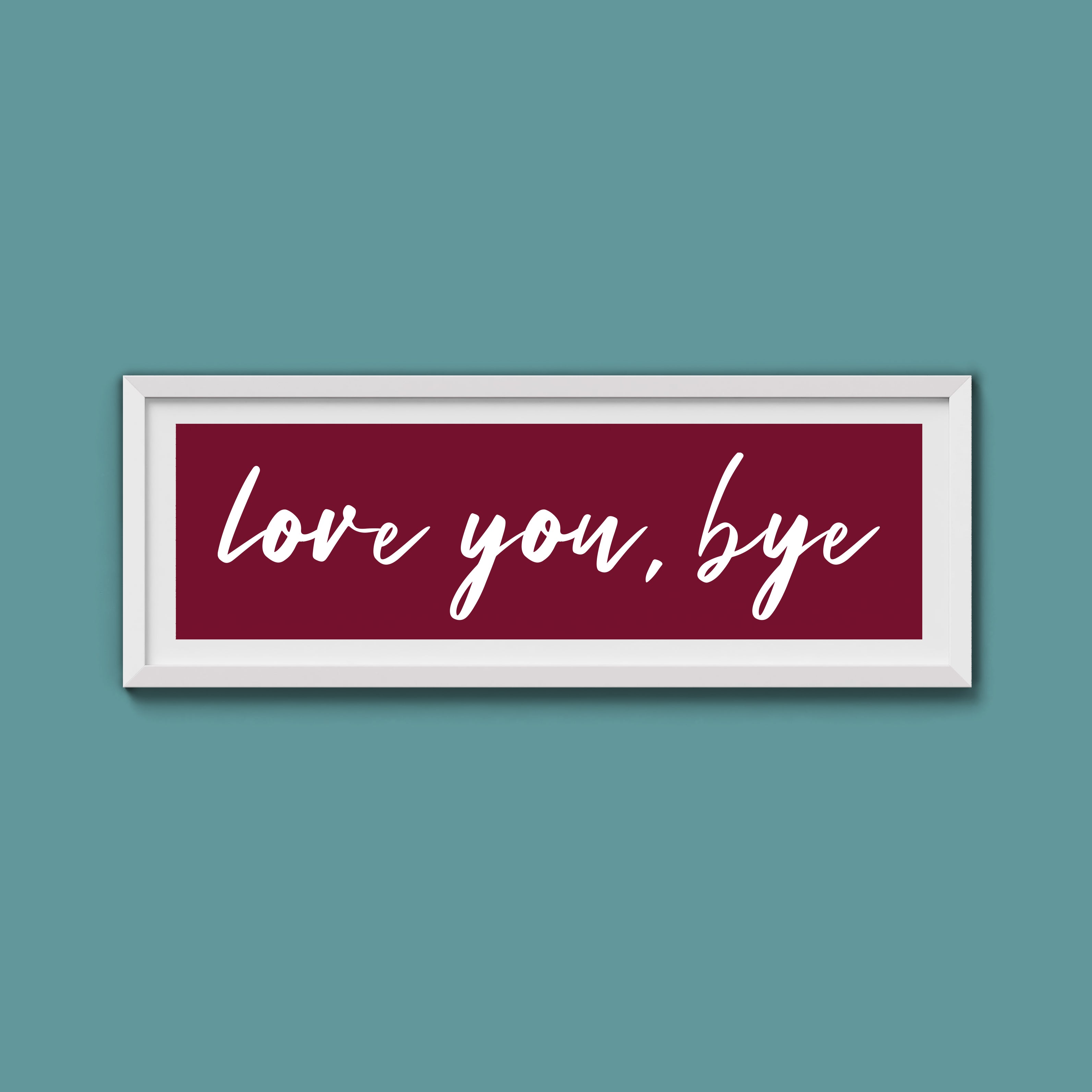 love you, bye Framed Print