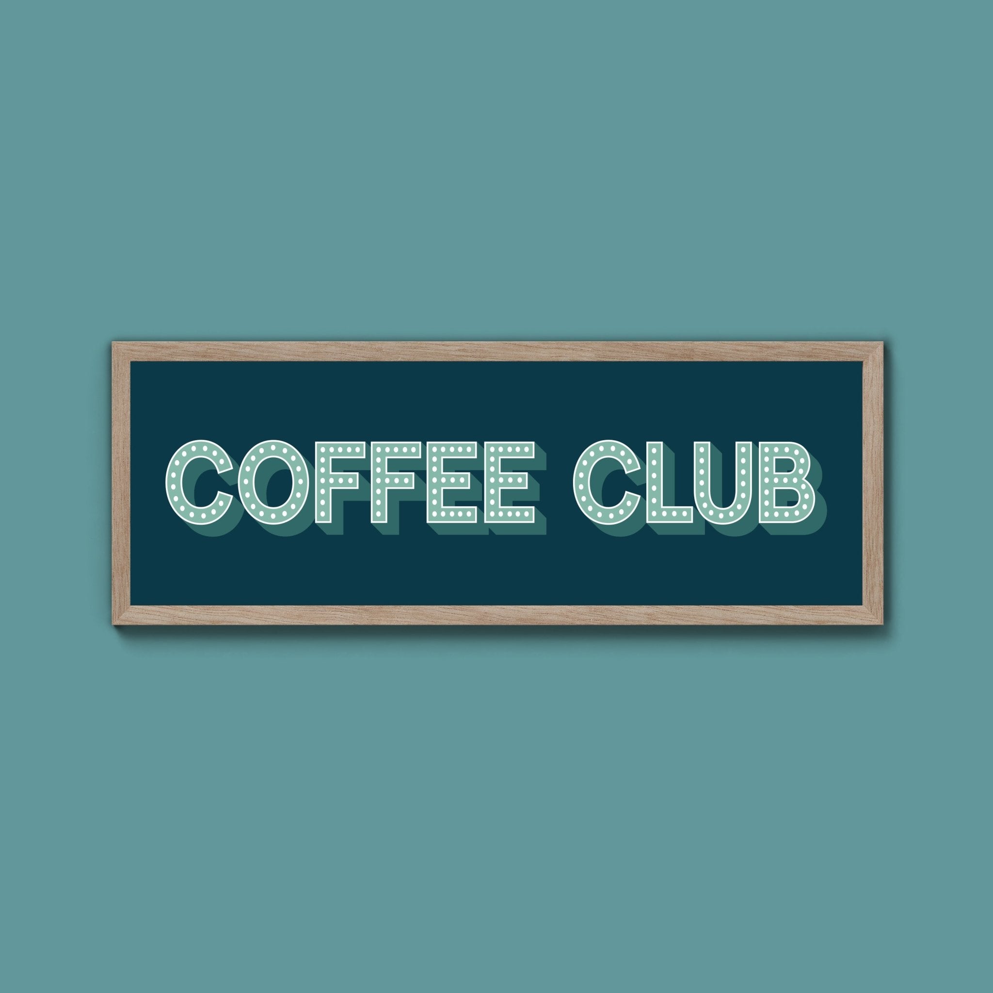 Coffee Club Framed Print (New Style) - Above The Door