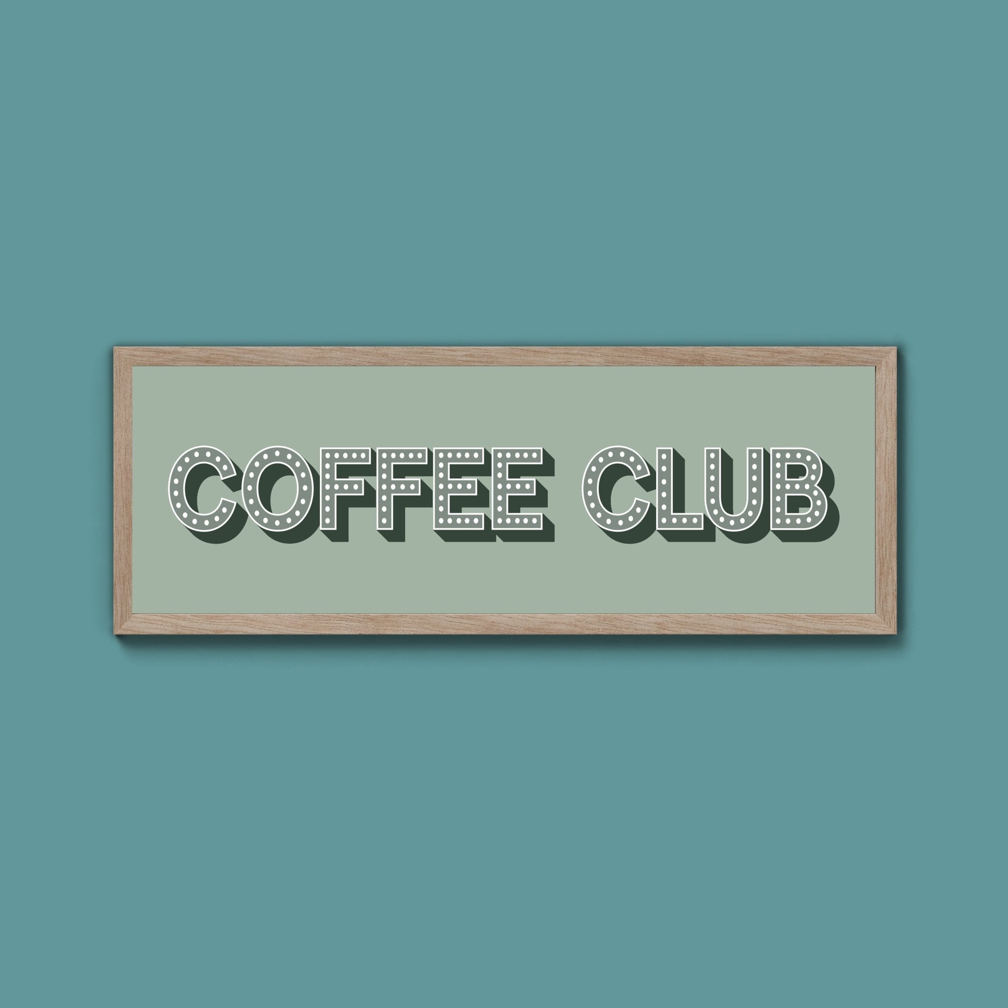 Coffee Club Framed Print (New Style) - Above The Door