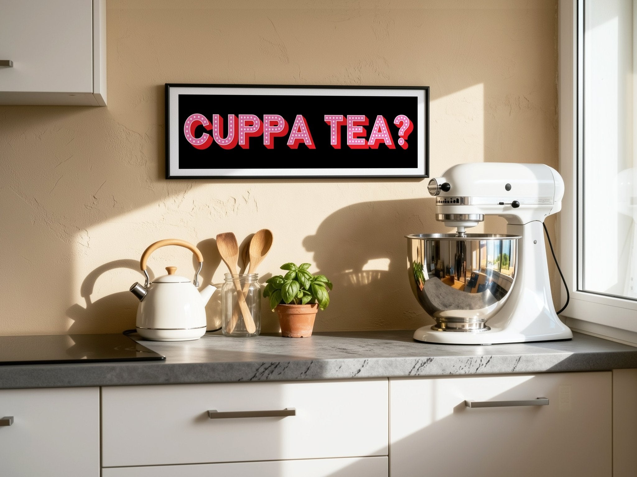 Cuppa Tea Framed Print (New Style) - Above The Door