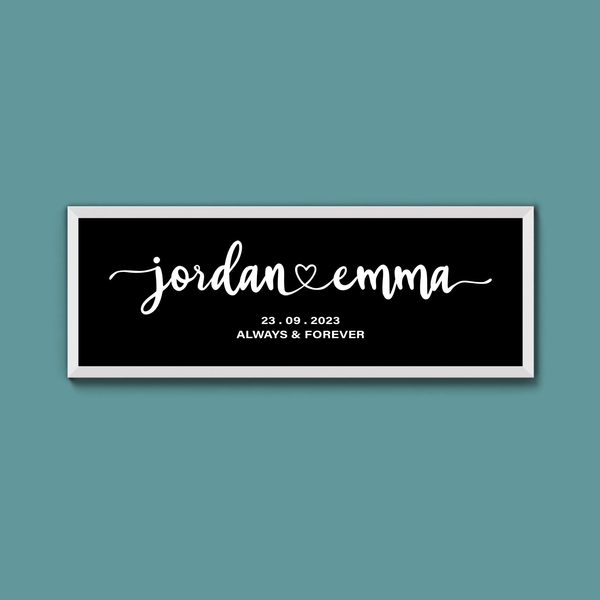 Custom Couples Print Framed Print (New Style) - Above The Door