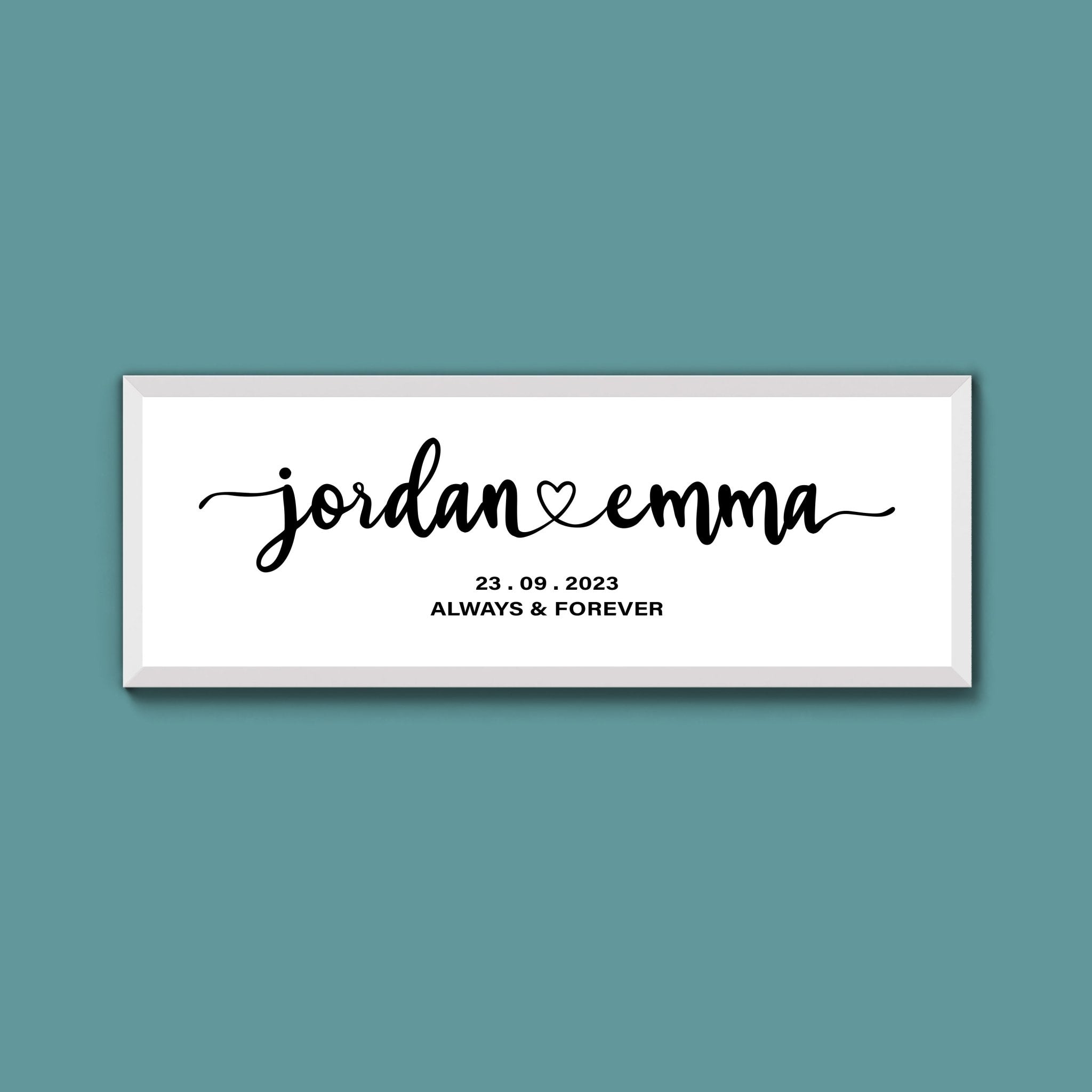 Custom Couples Print Framed Print (New Style) - Above The Door