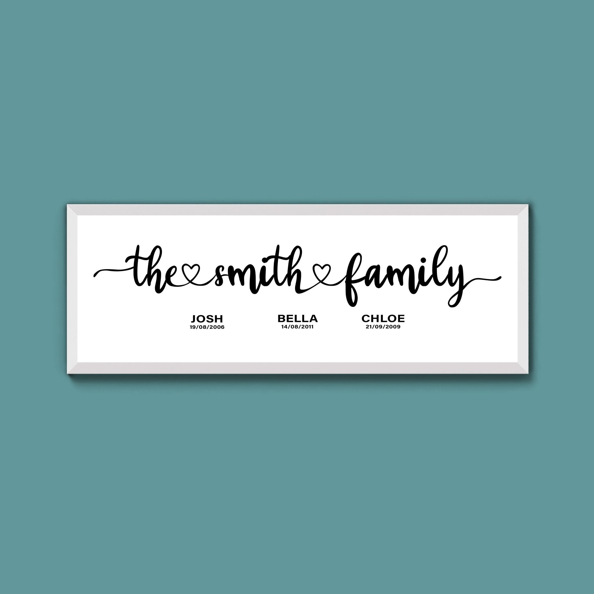 Custom Family Framed Print (New Style) - Above The Door