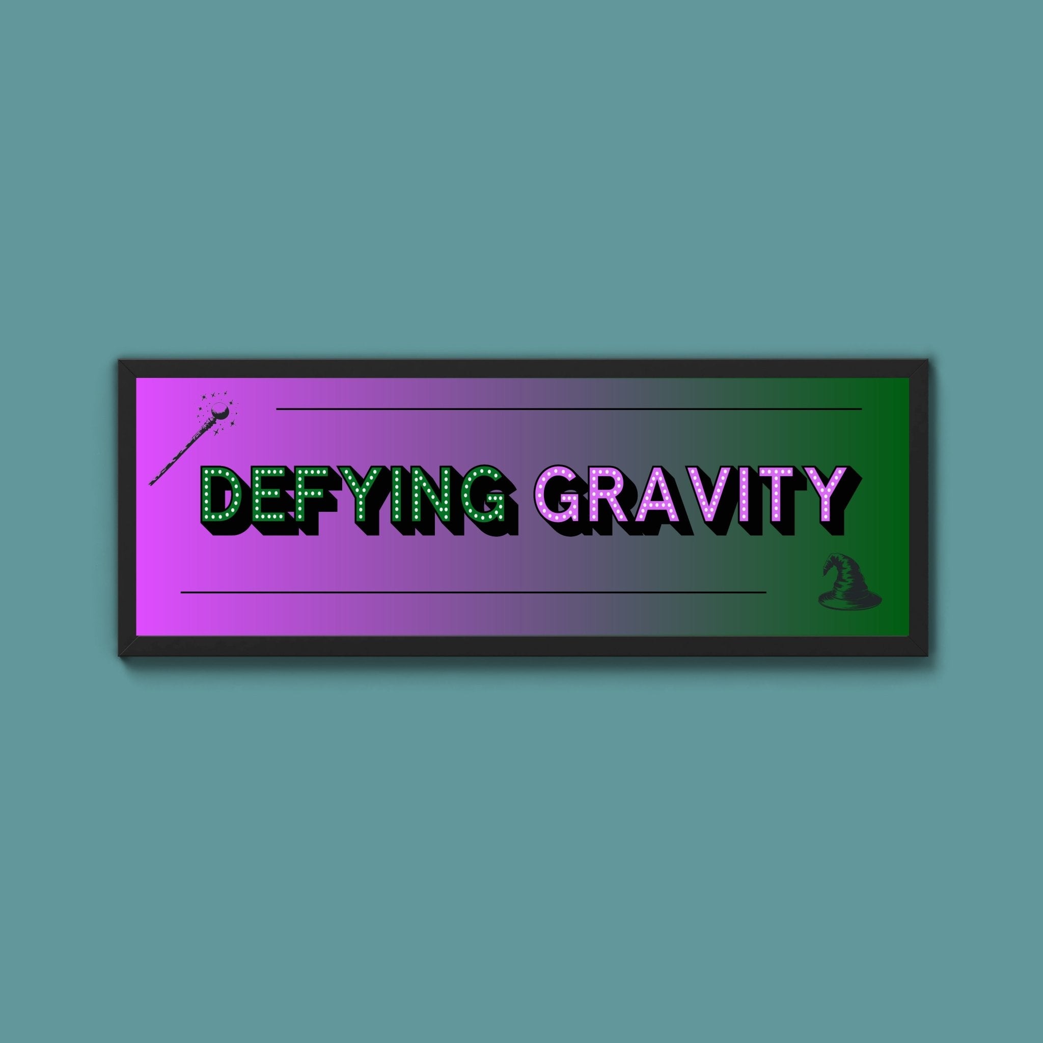 Defying Gravity Framed Print (New Style) - Above The Door