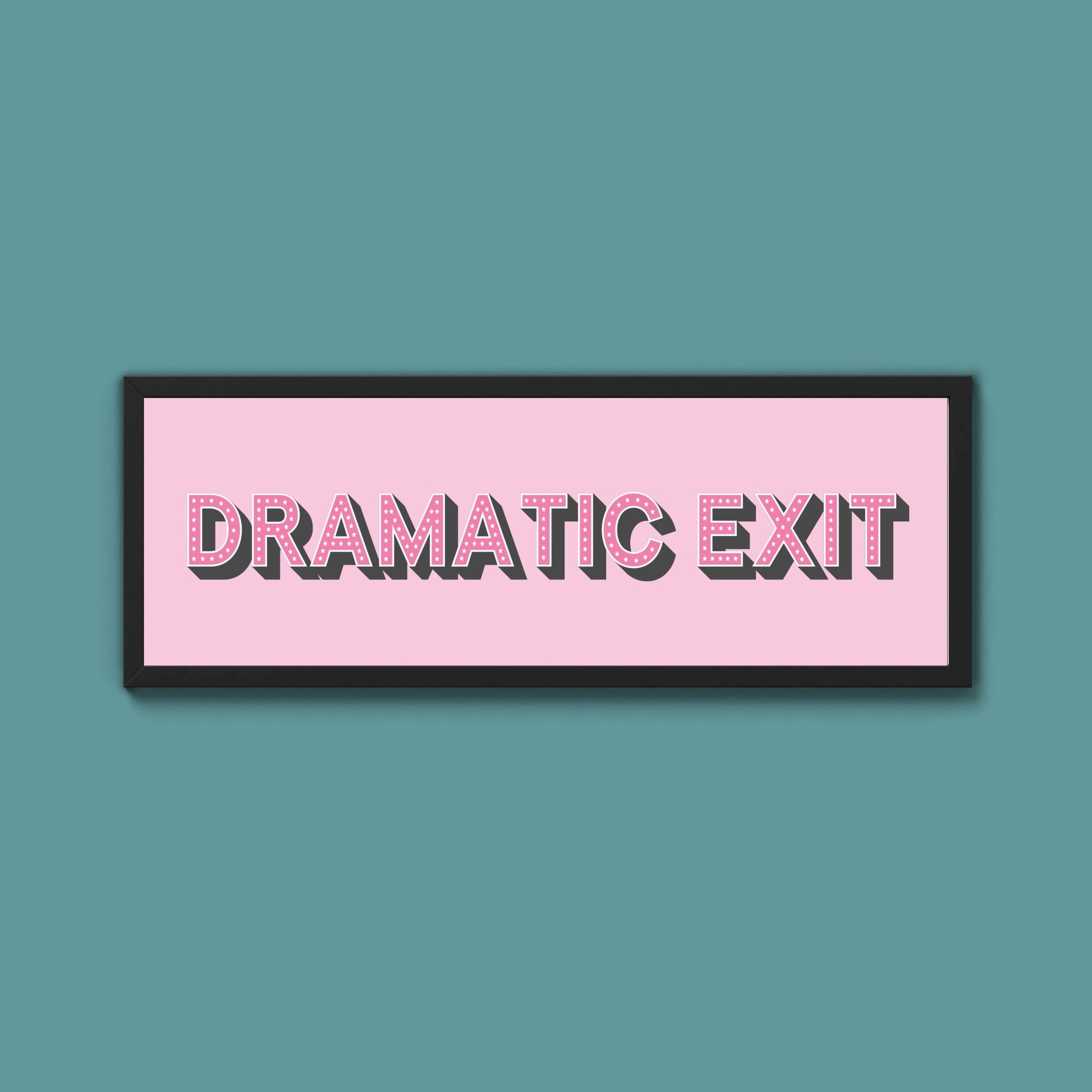 Dramatic Exit Framed Print - Above The Door
