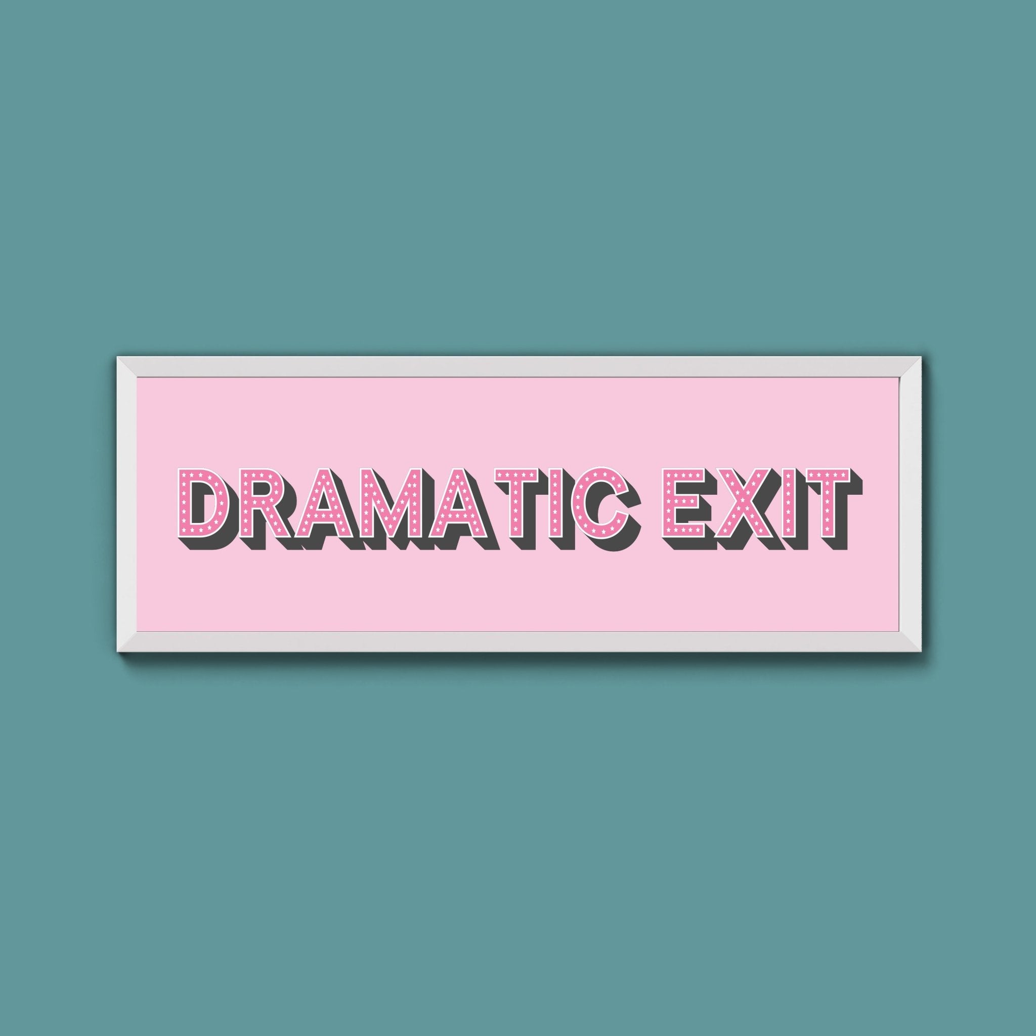 Dramatic Exit Framed Print - Above The Door