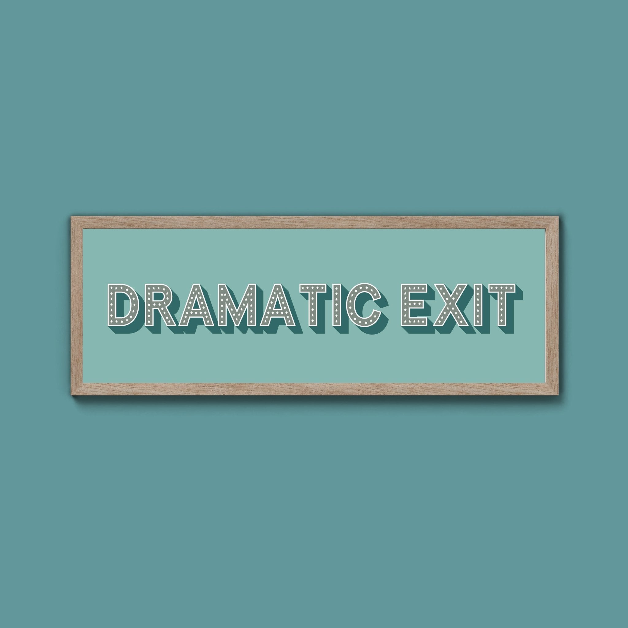 Dramatic Exit Framed Print - Above The Door