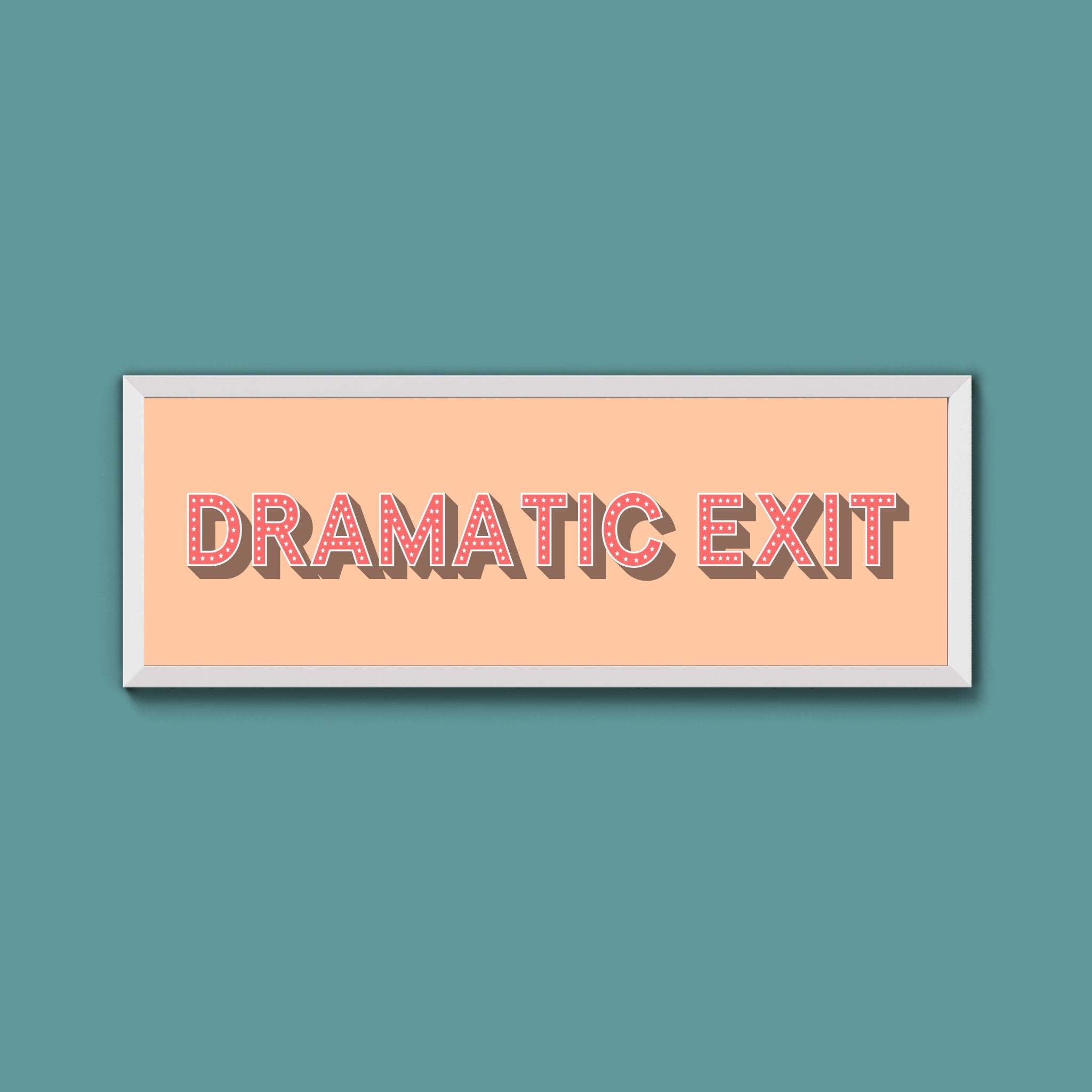 Dramatic Exit Framed Print - Above The Door