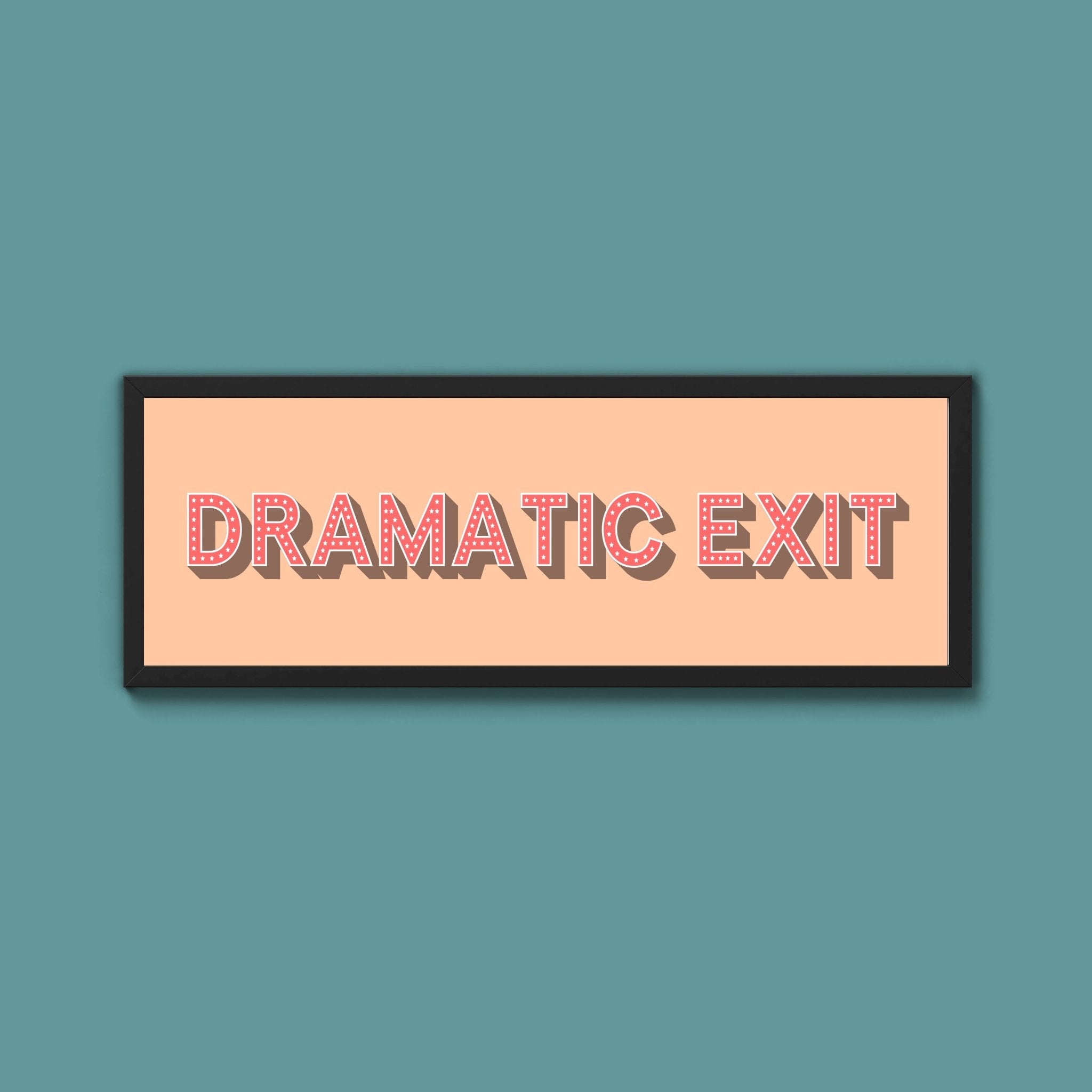 Dramatic Exit Framed Print - Above The Door