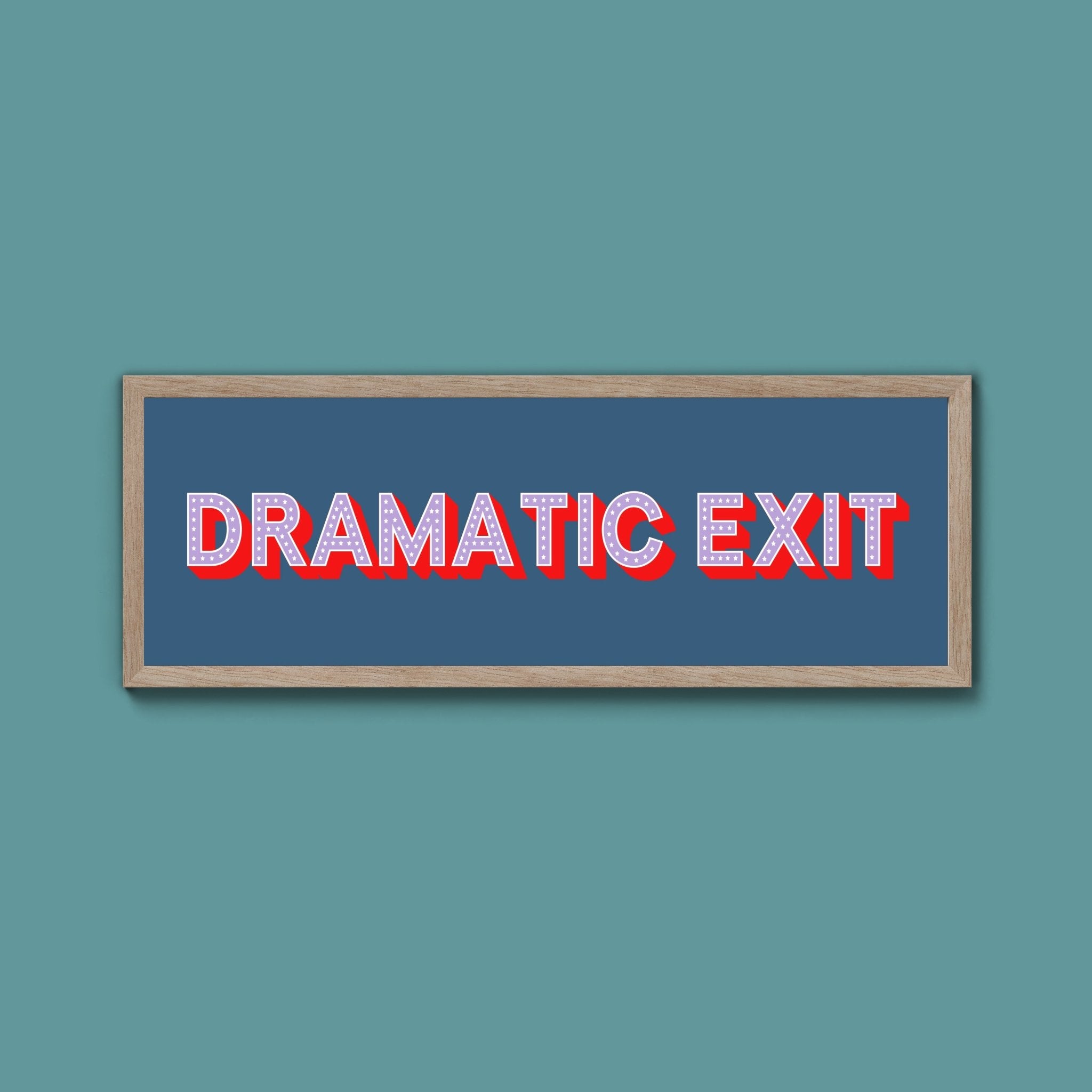 Dramatic Exit Framed Print - Above The Door