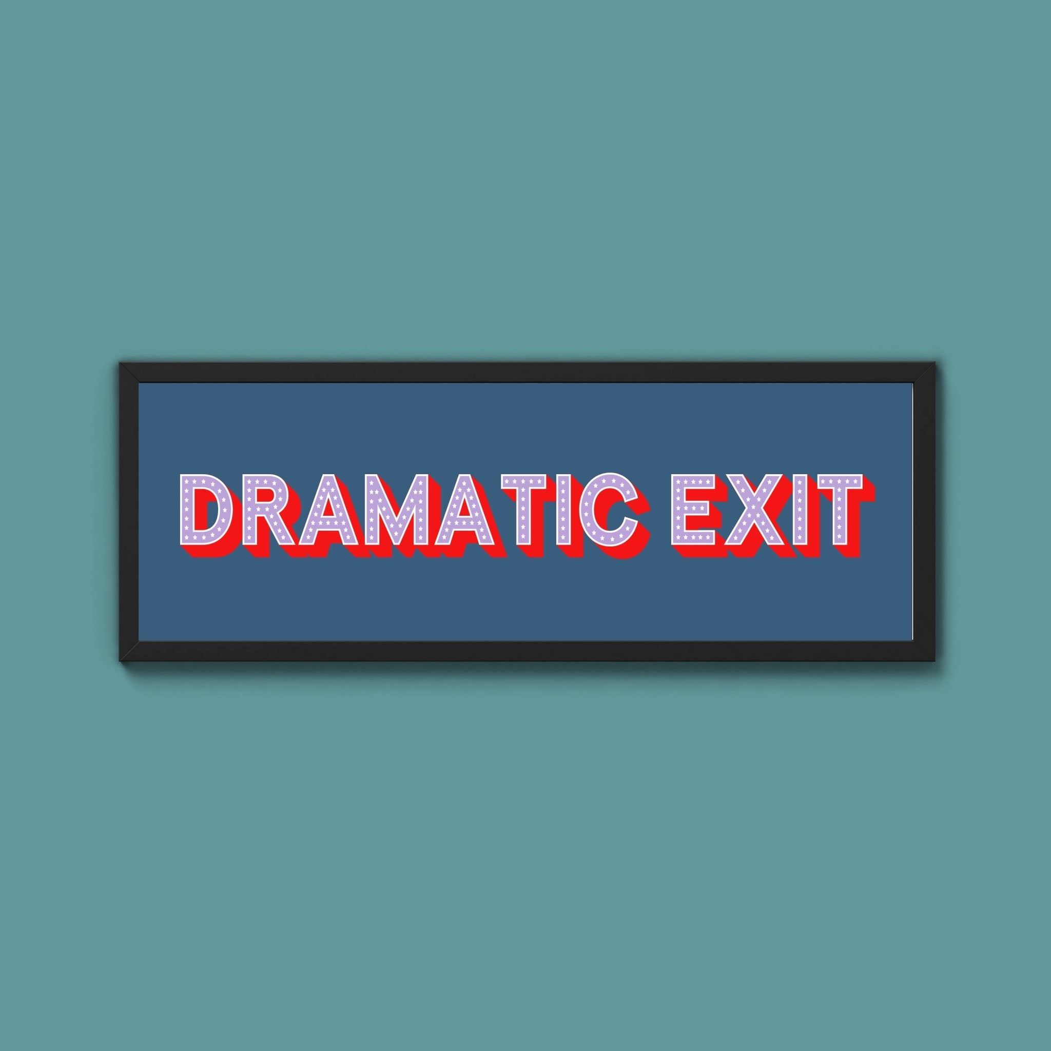 Dramatic Exit Framed Print - Above The Door