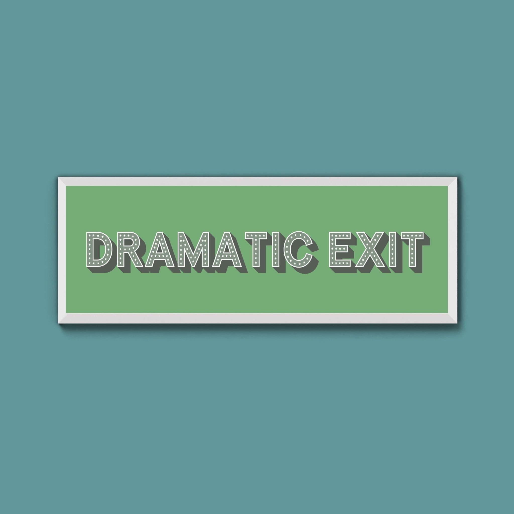 Dramatic Exit Framed Print - Above The Door