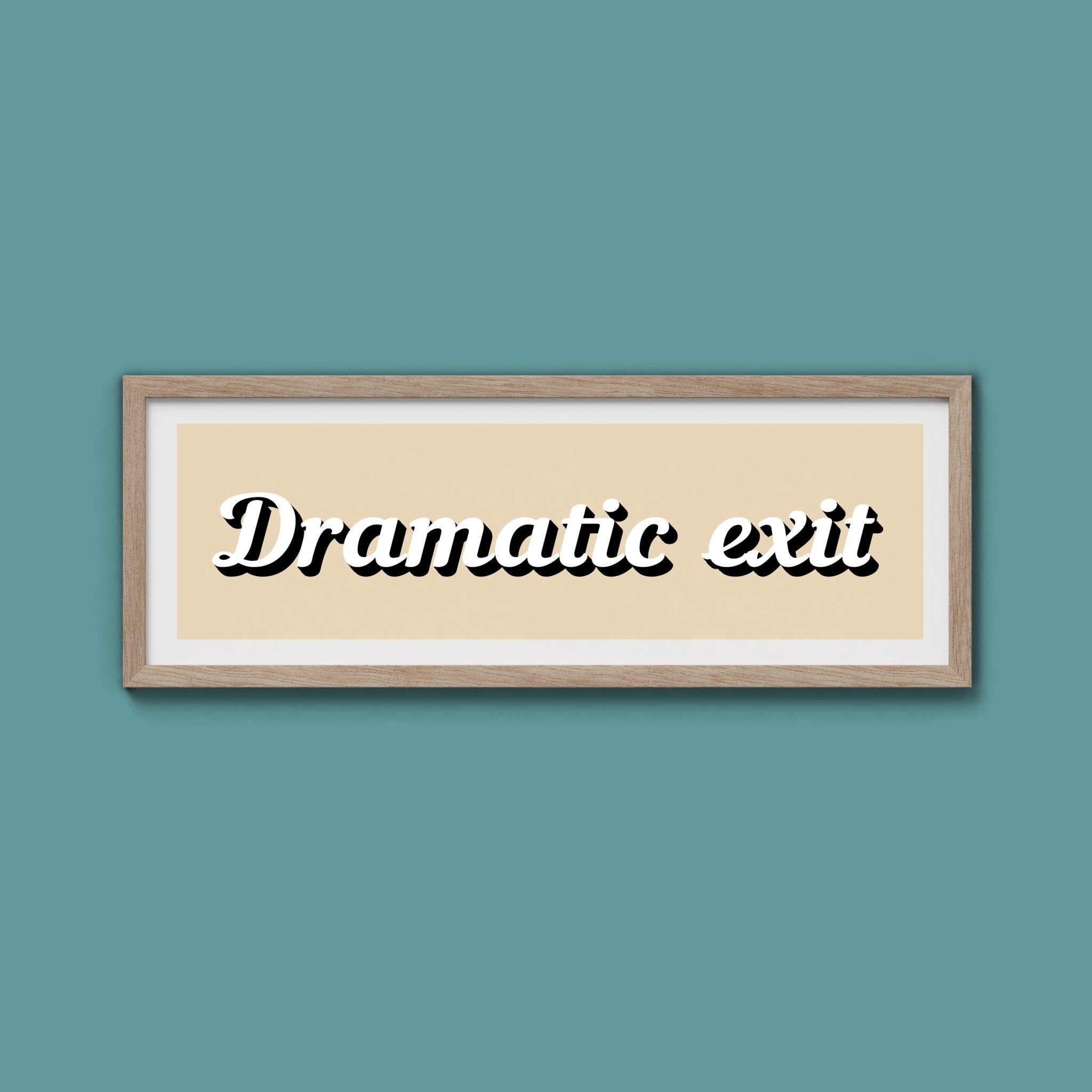 Dramatic Exit Framed Print (New Style) - Above The Door