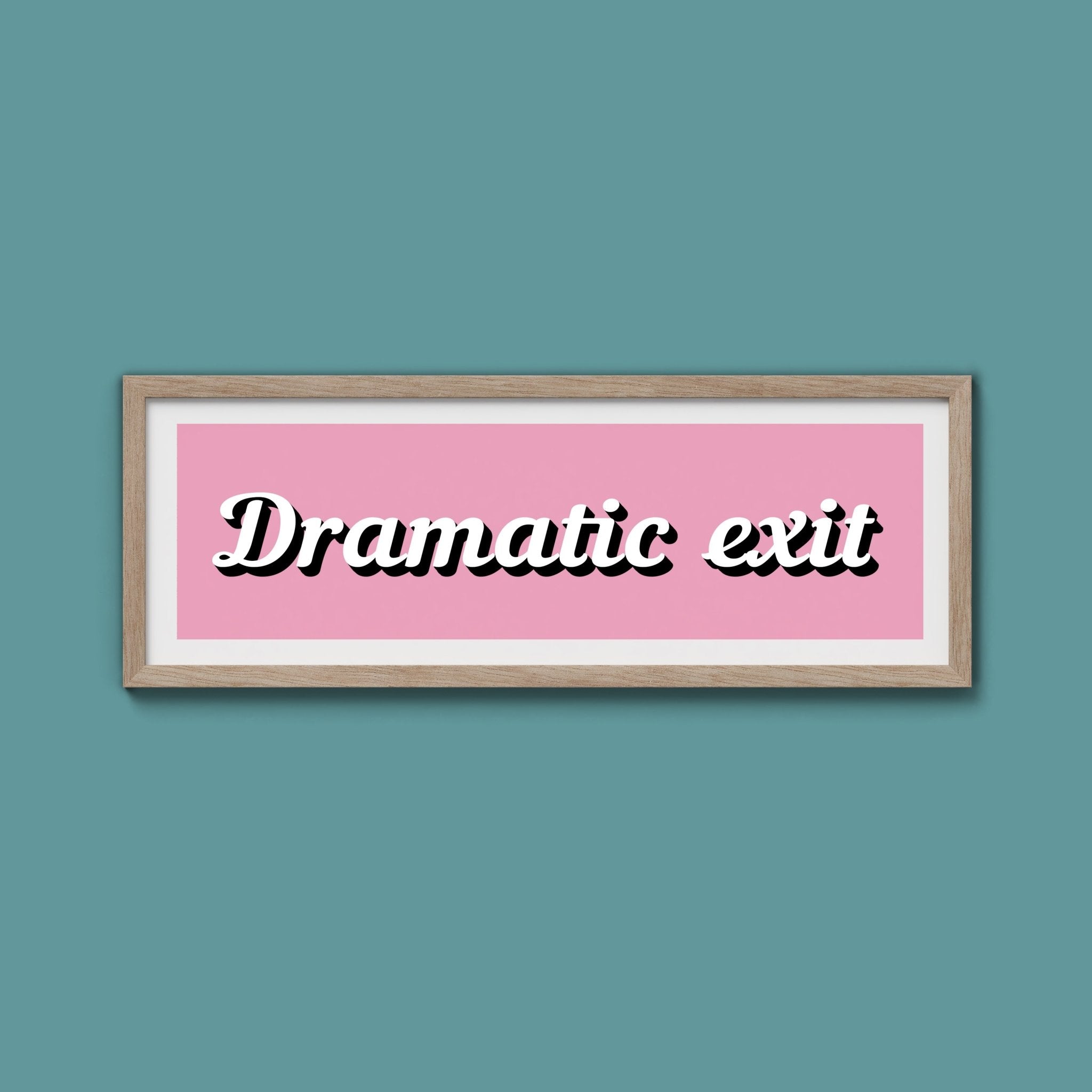 Dramatic Exit Framed Print (New Style) - Above The Door