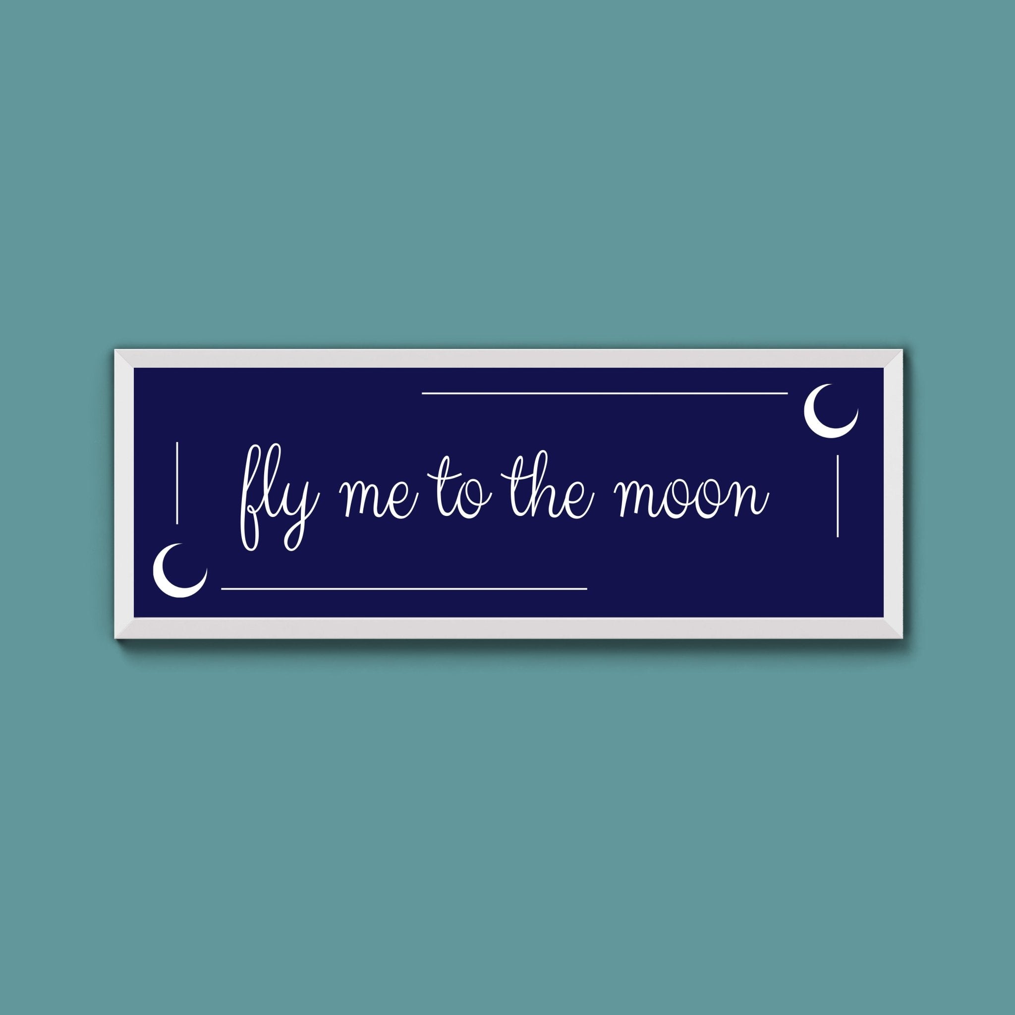 Fly Me To The Moon Framed Print (New Style) - Above The Door
