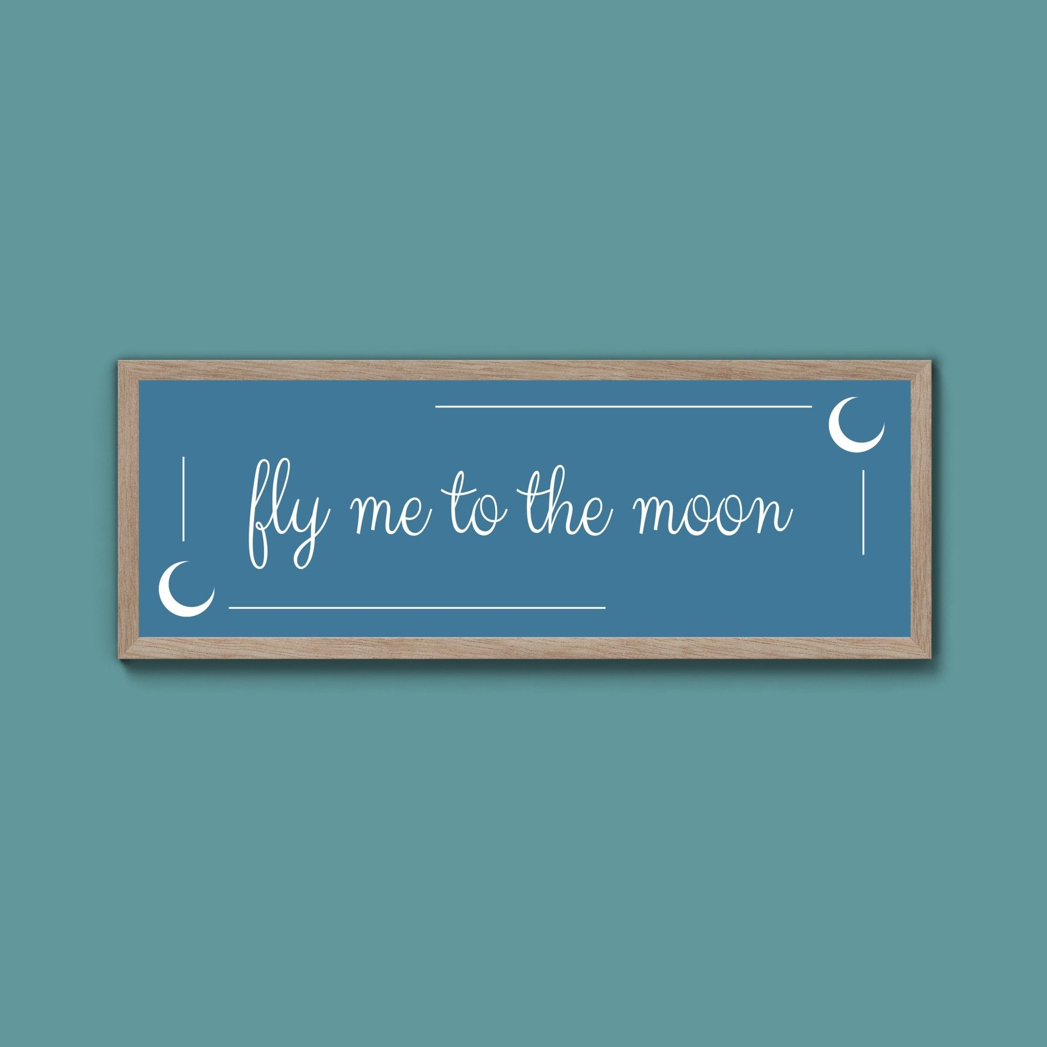 Fly Me To The Moon Framed Print (New Style) - Above The Door