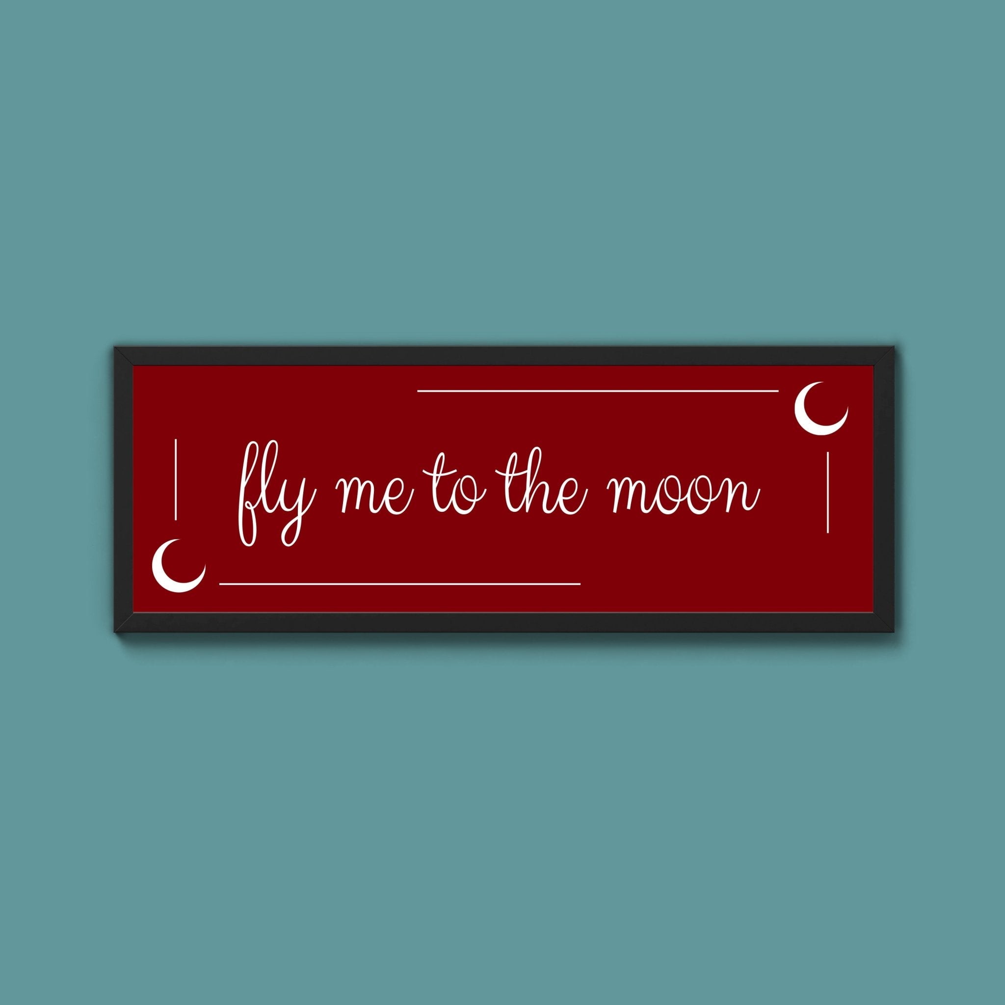 Fly Me To The Moon Framed Print (New Style) - Above The Door