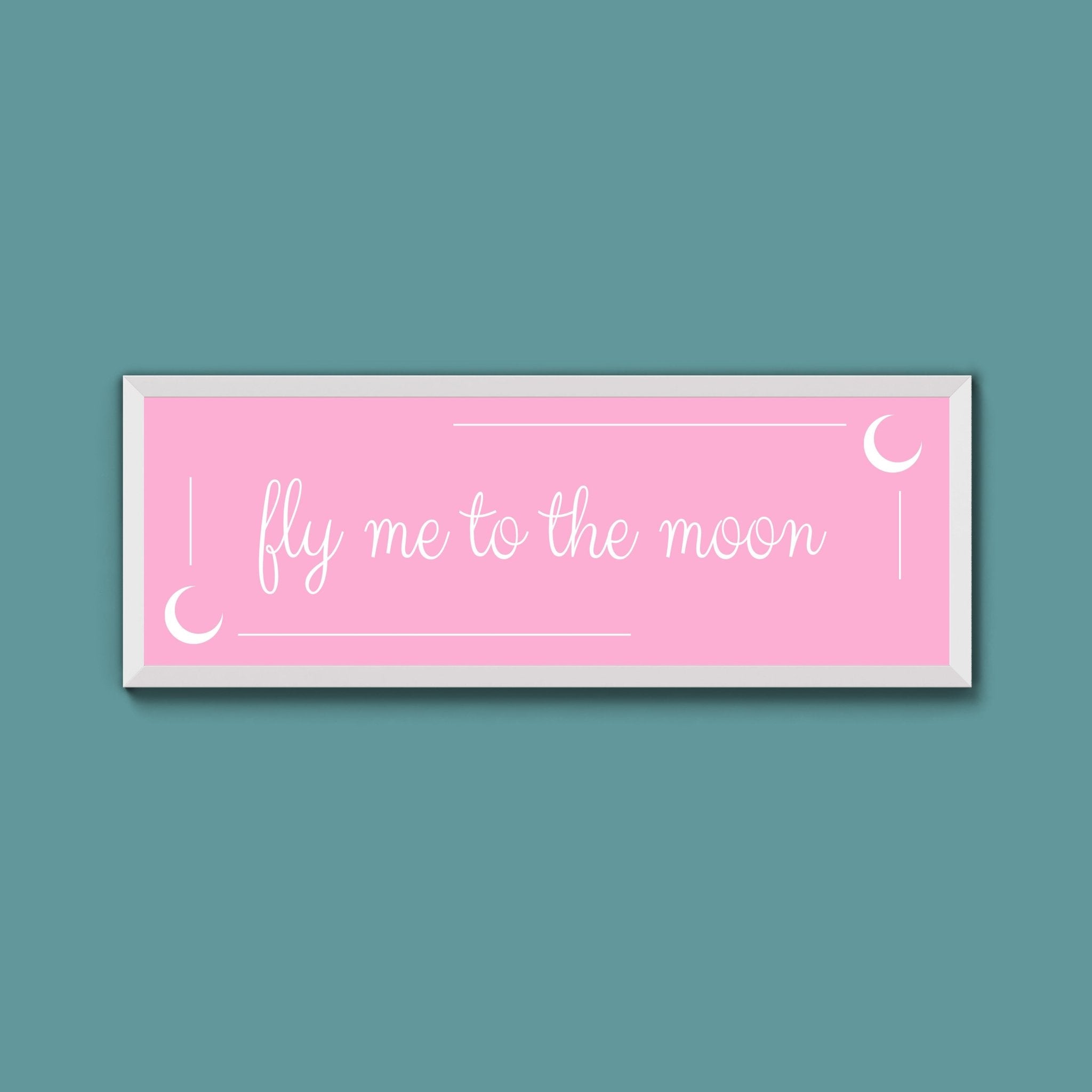 Fly Me To The Moon Framed Print (New Style) - Above The Door