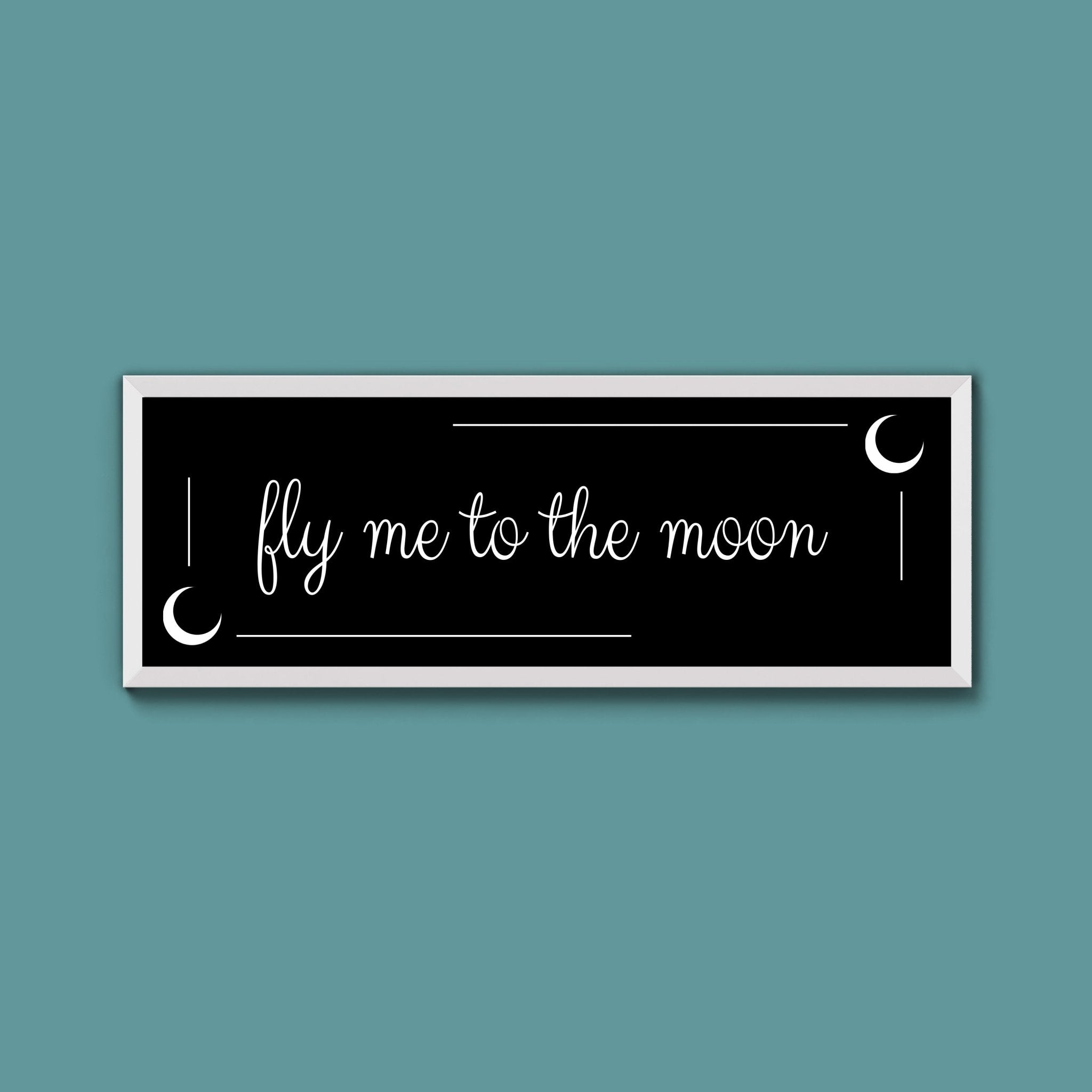 Fly Me To The Moon Framed Print (New Style) - Above The Door