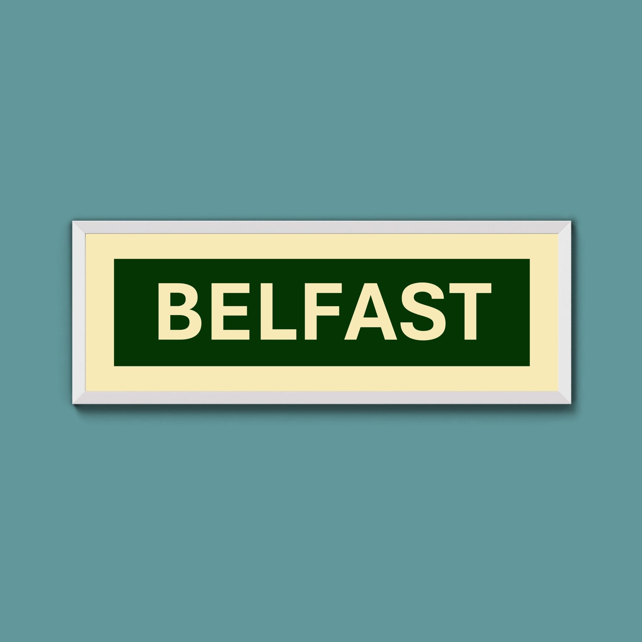 Framed Belfast Street Print - Above The Door