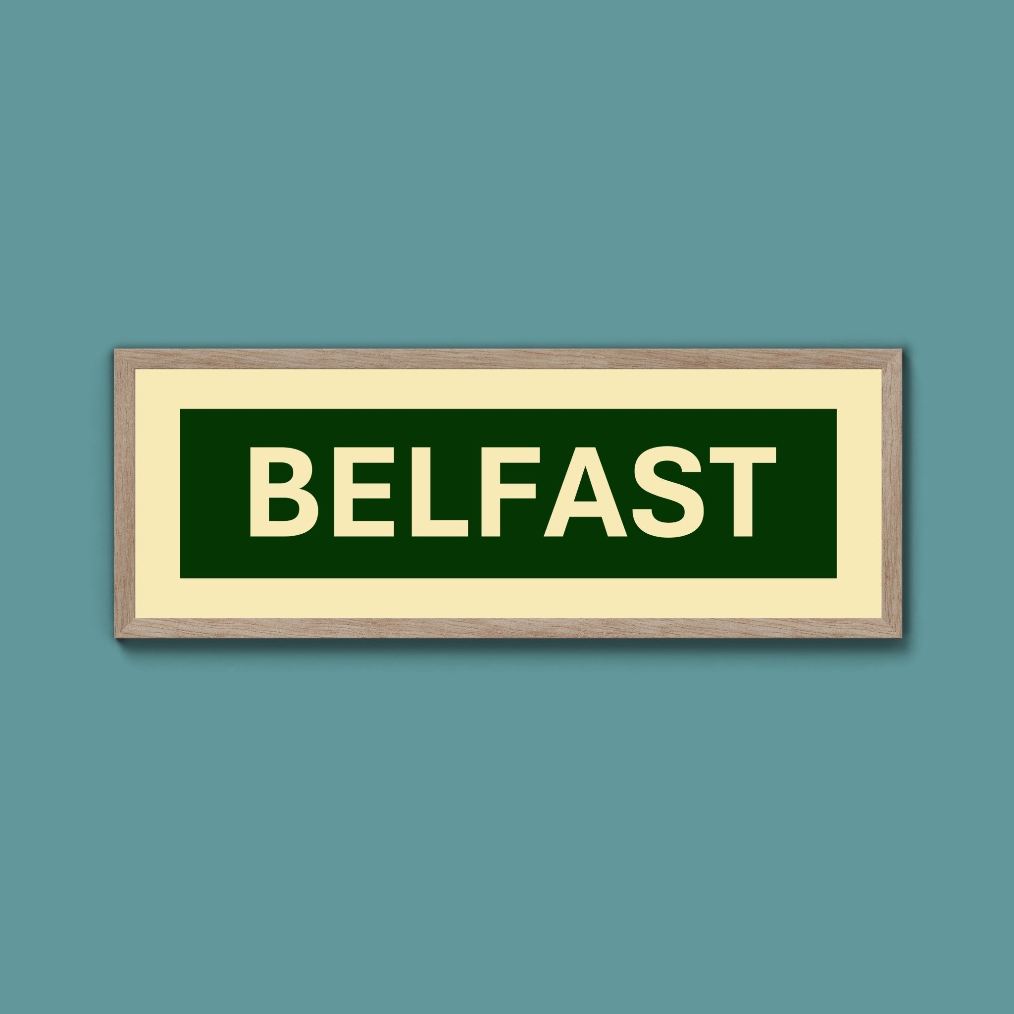 Framed Belfast Street Print - Above The Door
