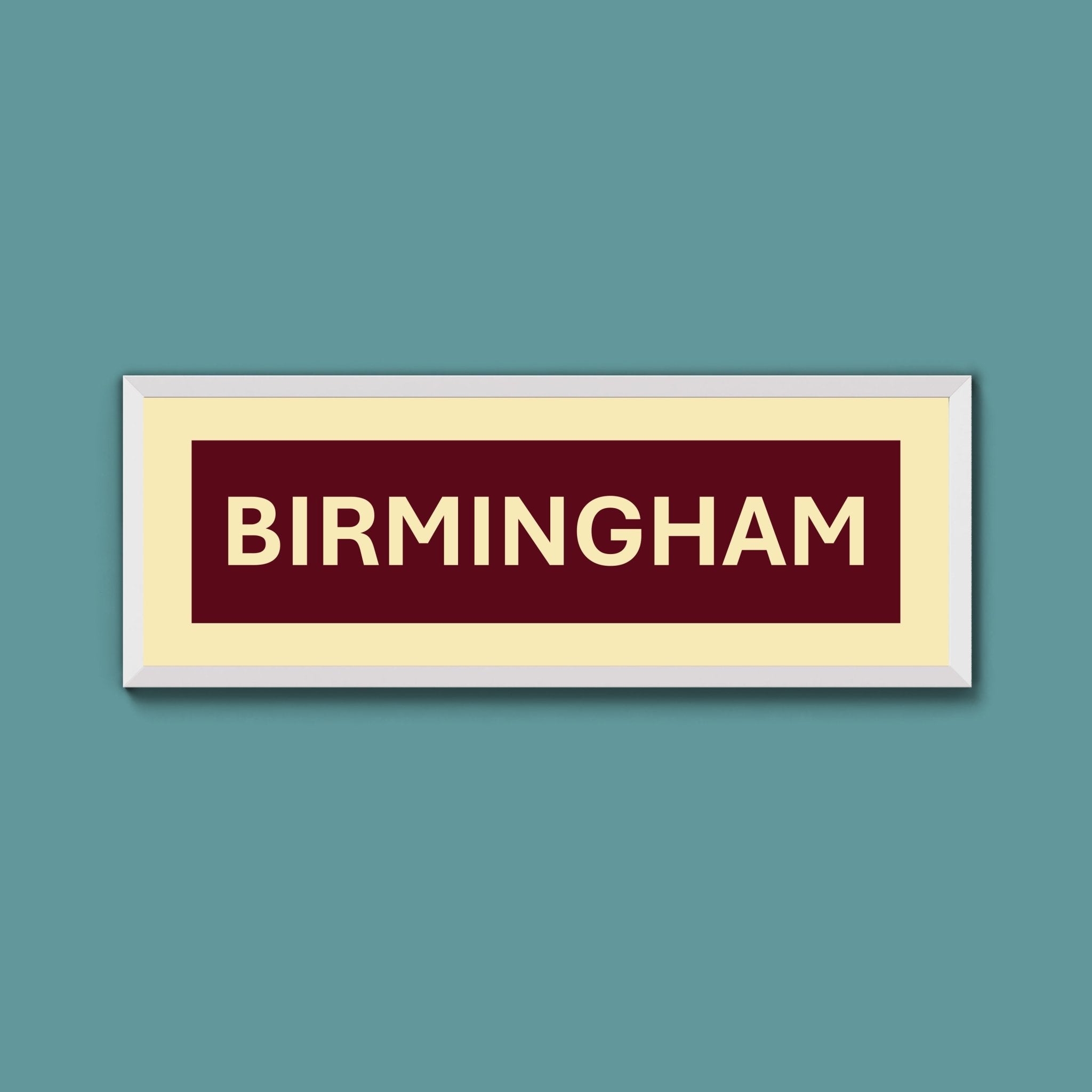 Framed Birmingham Street Print - Above The Door