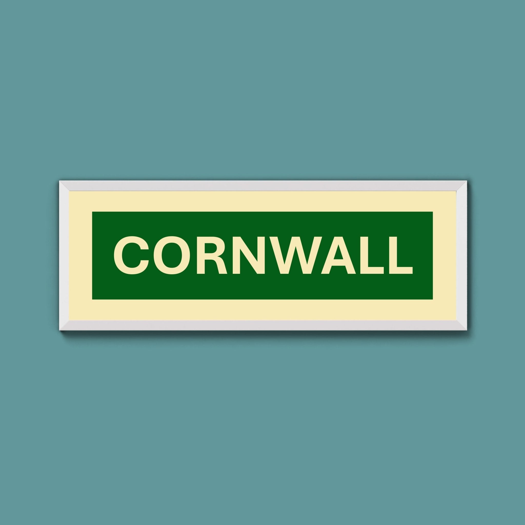 Framed Cornwall Street Print - Above The Door